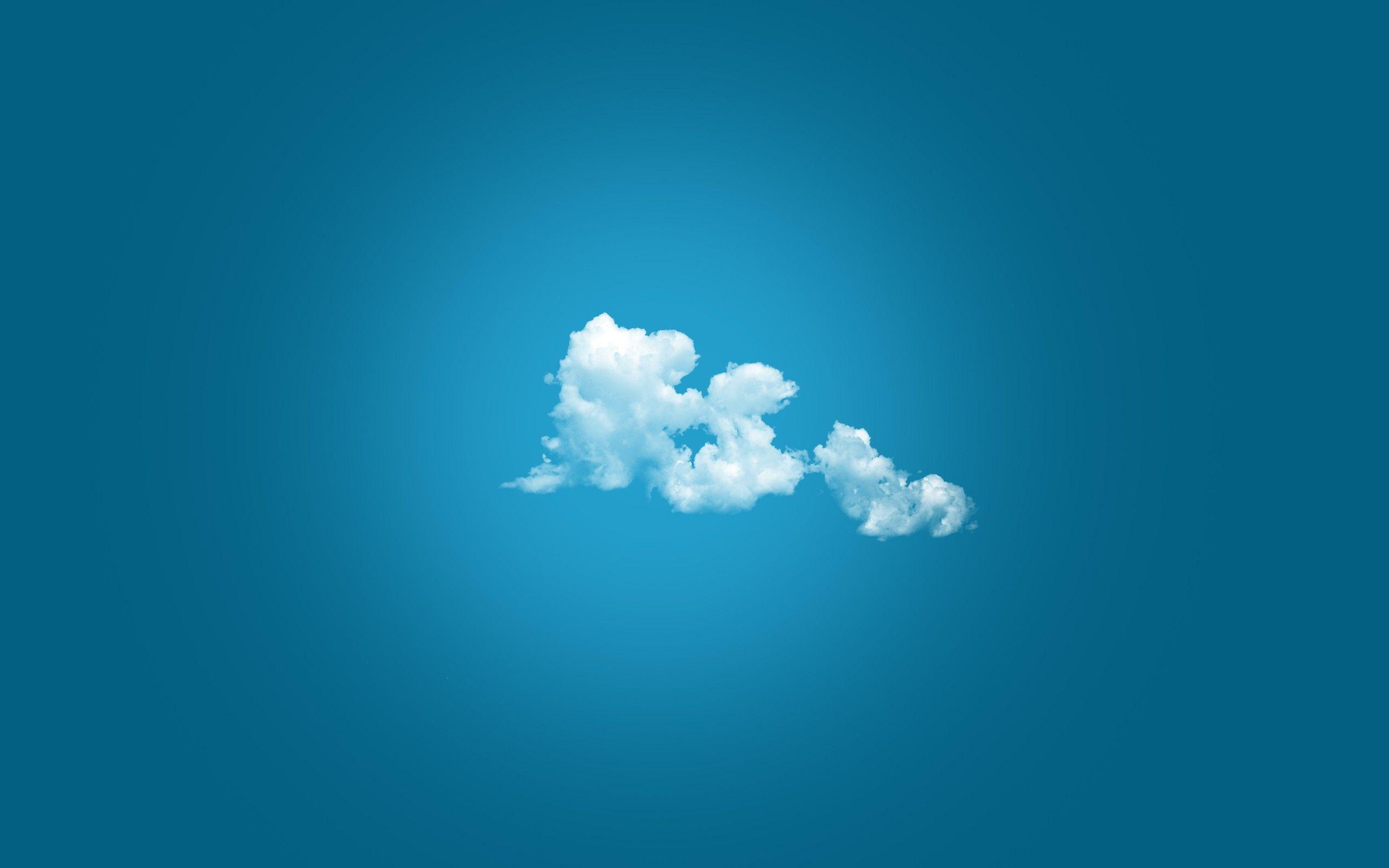 2560x1600 #anime, #blue background, #minimalism, #blue, #sky