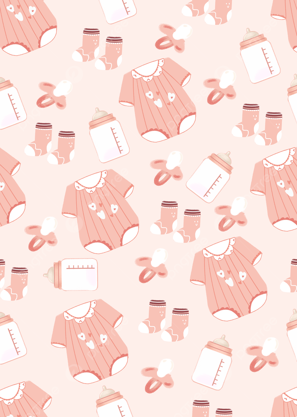 1200x1680 Cute Cartoon Baby Clothes Tile Background Wallpaper Image For Free Download