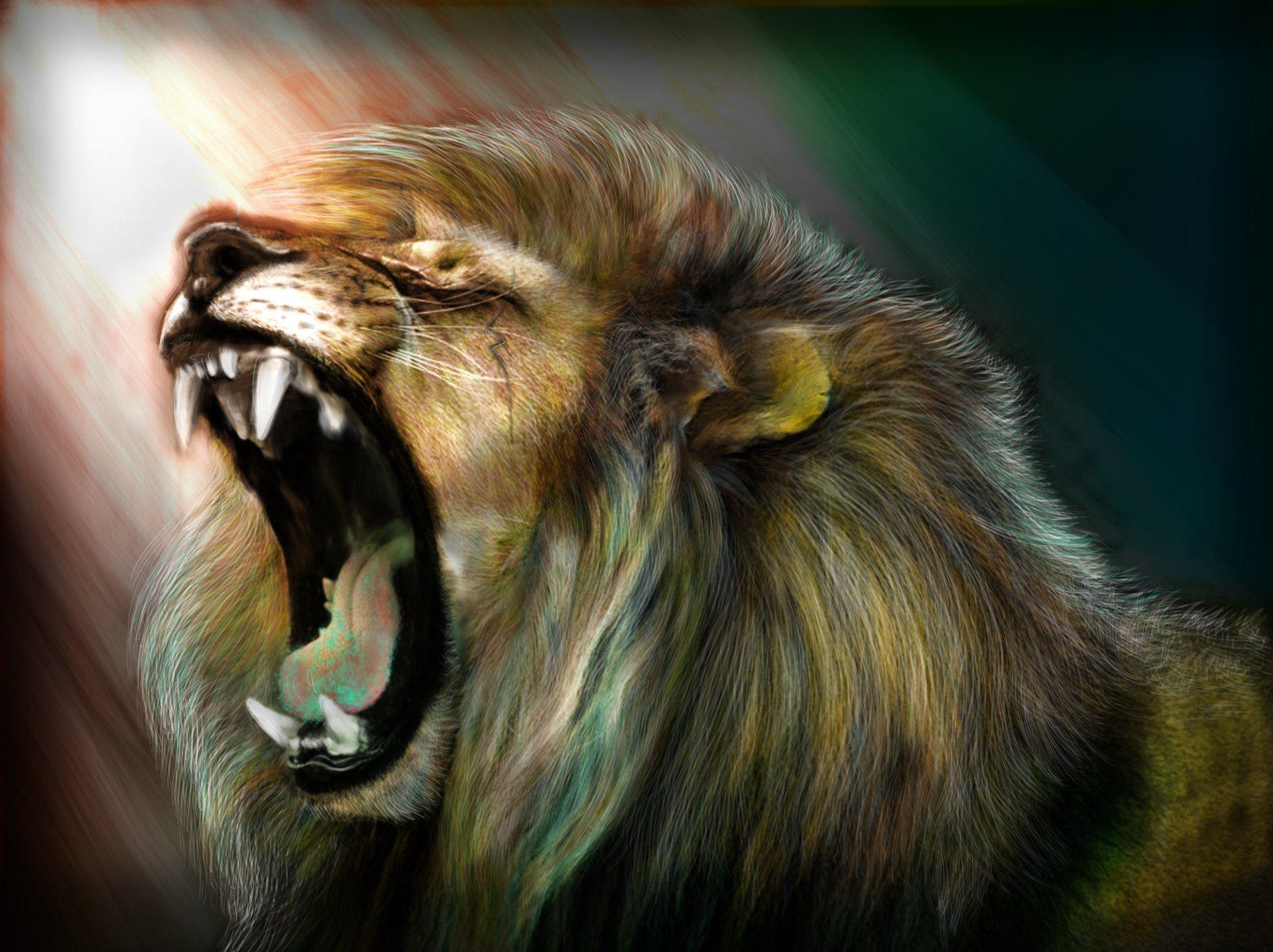 Angry Lion Face Live Wallpaper - free download