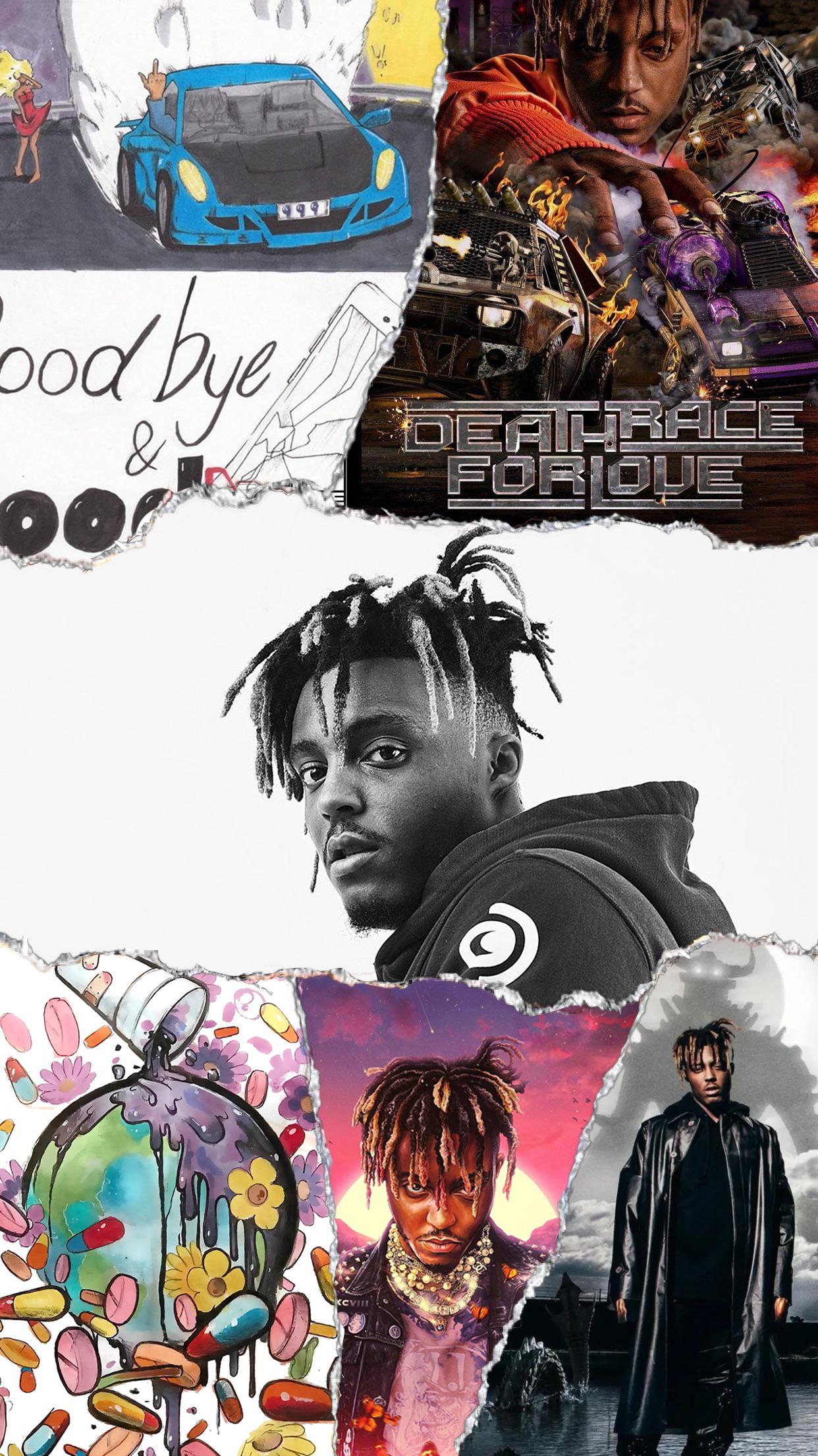 1242x2208 Juice WRLD discography wallpaper I made. (Forgot to add Fighting Demons on the last one)