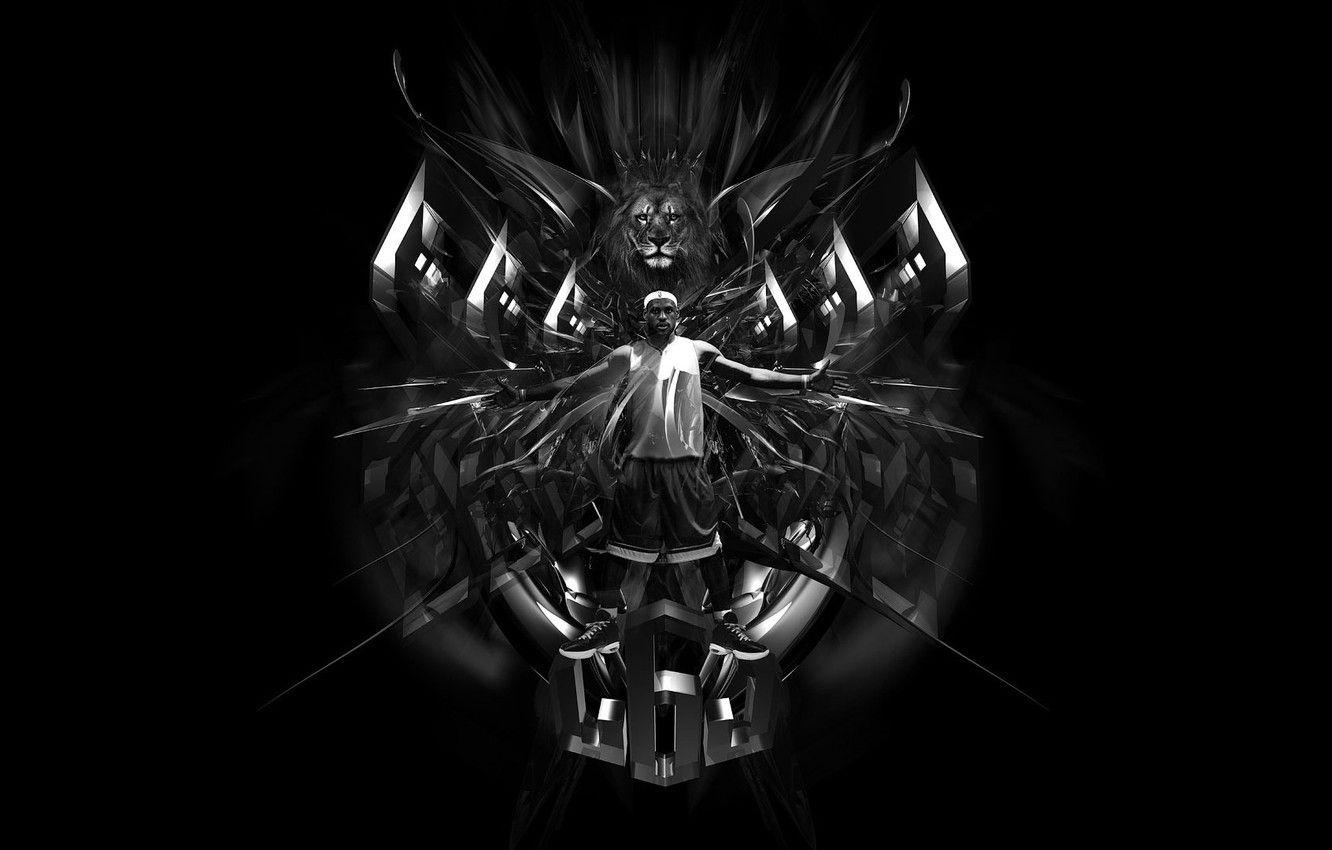 1332x850 Wallpaper abstraction, sport, predator, mane, basketball player, black and white lion image for desktop, section спорт