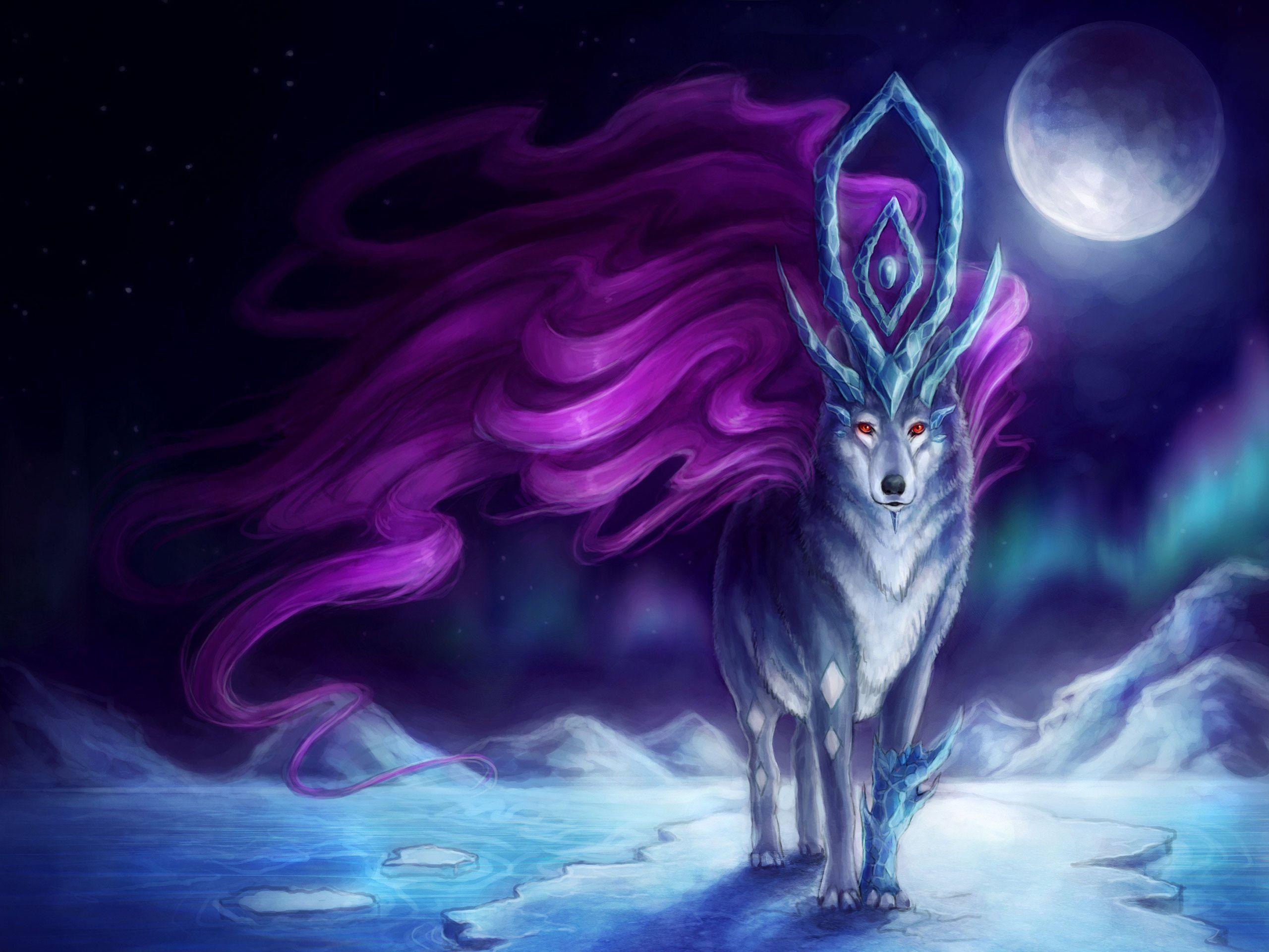 2560x1920 Anime Wolf Wallpaper