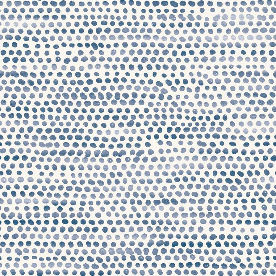 894x894 Tempaper Blue Moon Moire Dots Removable Peel and Stick Wallpaper, 20.5 in X 16.5 ft, Made in the USA : Everything Else