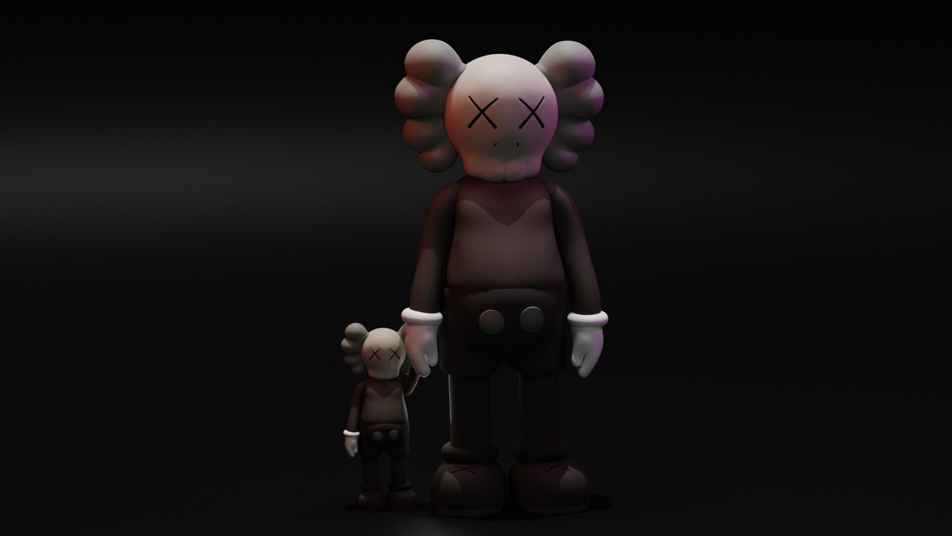 1920x1080 KAWS figure 3D Model