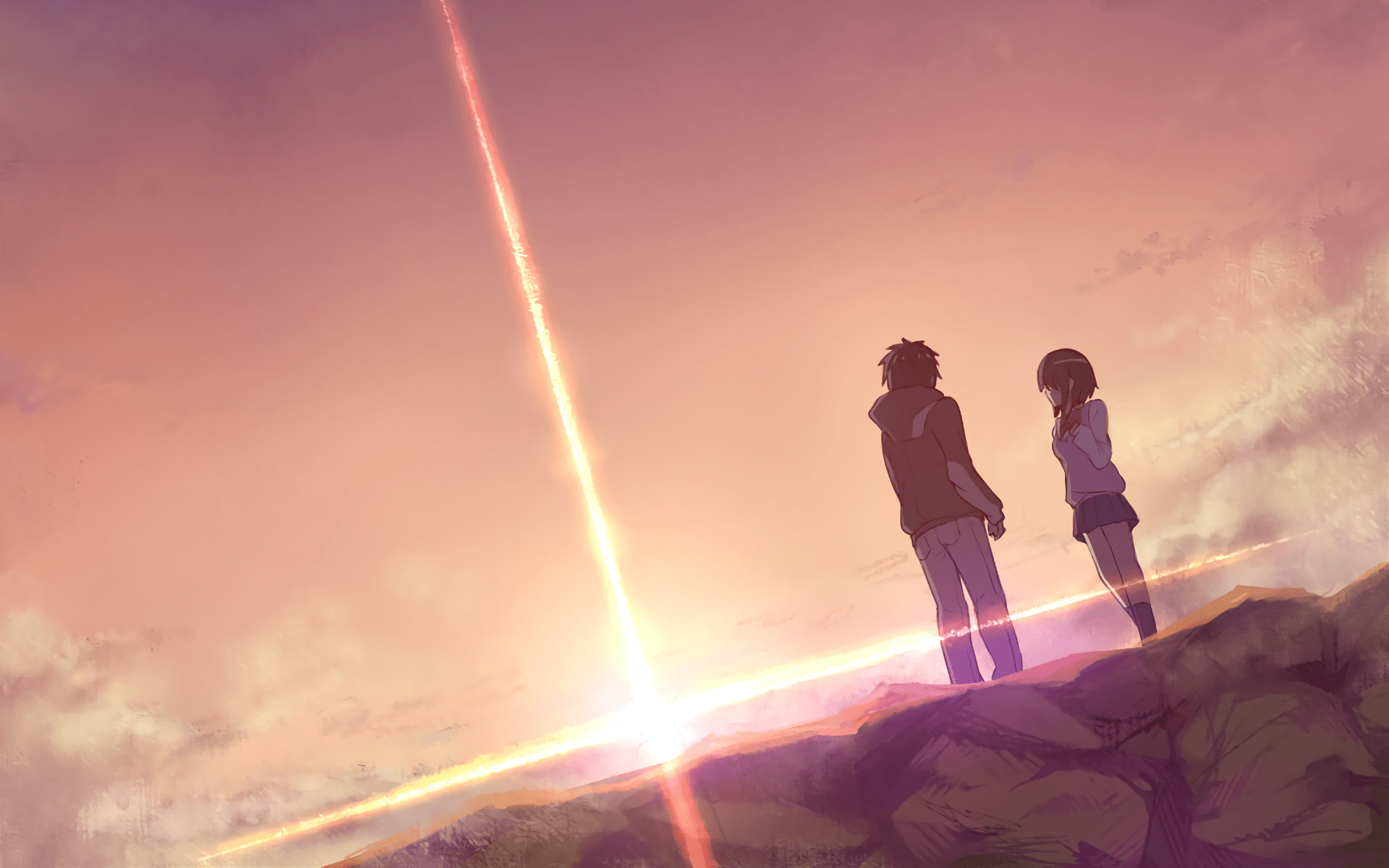 1920x1200 Anime Your Name. Mitsuha Miyamizu Taki Tachibana Kimi No Na
