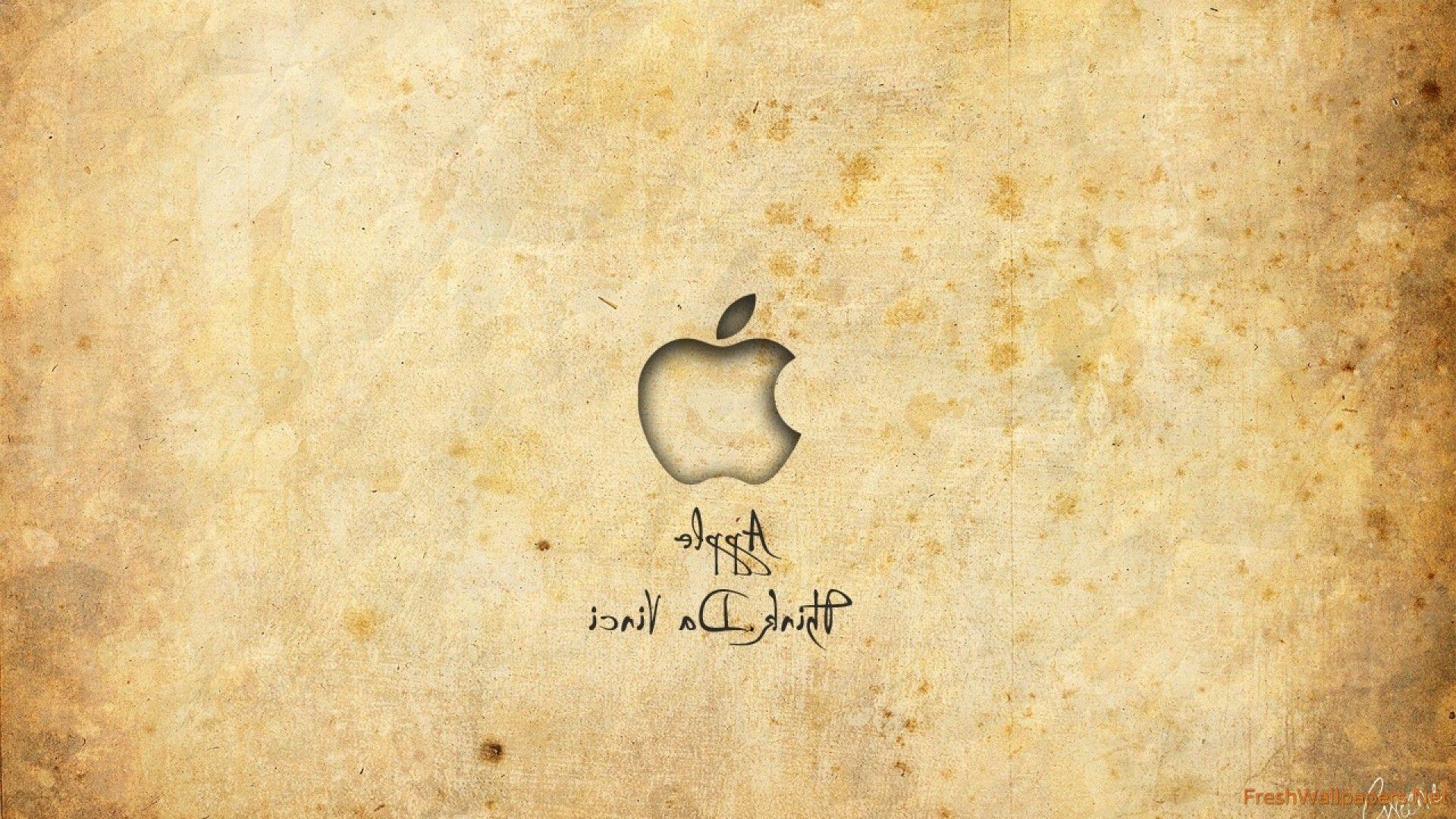 1920x1080 Leonardo Da Vinci think apple wallpaper