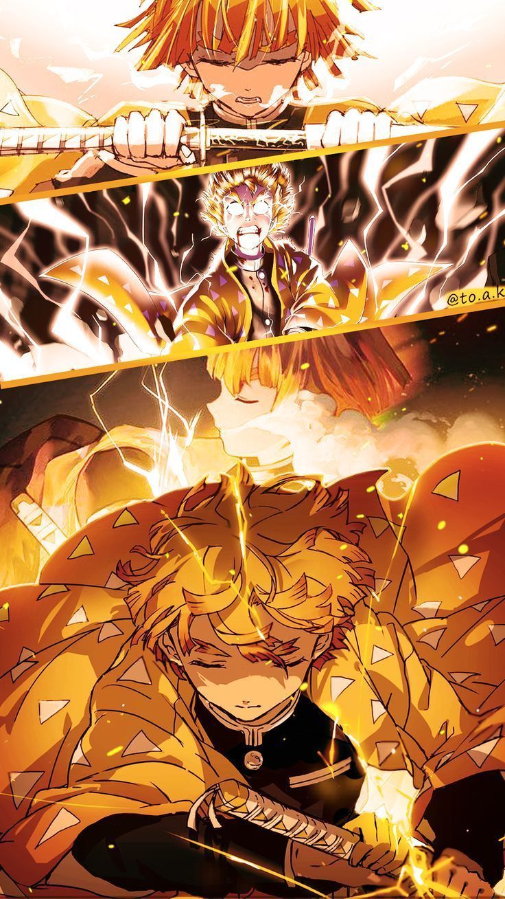 736x1308 Zenitsu demon slayer. Anime, Demon, Wallpaper