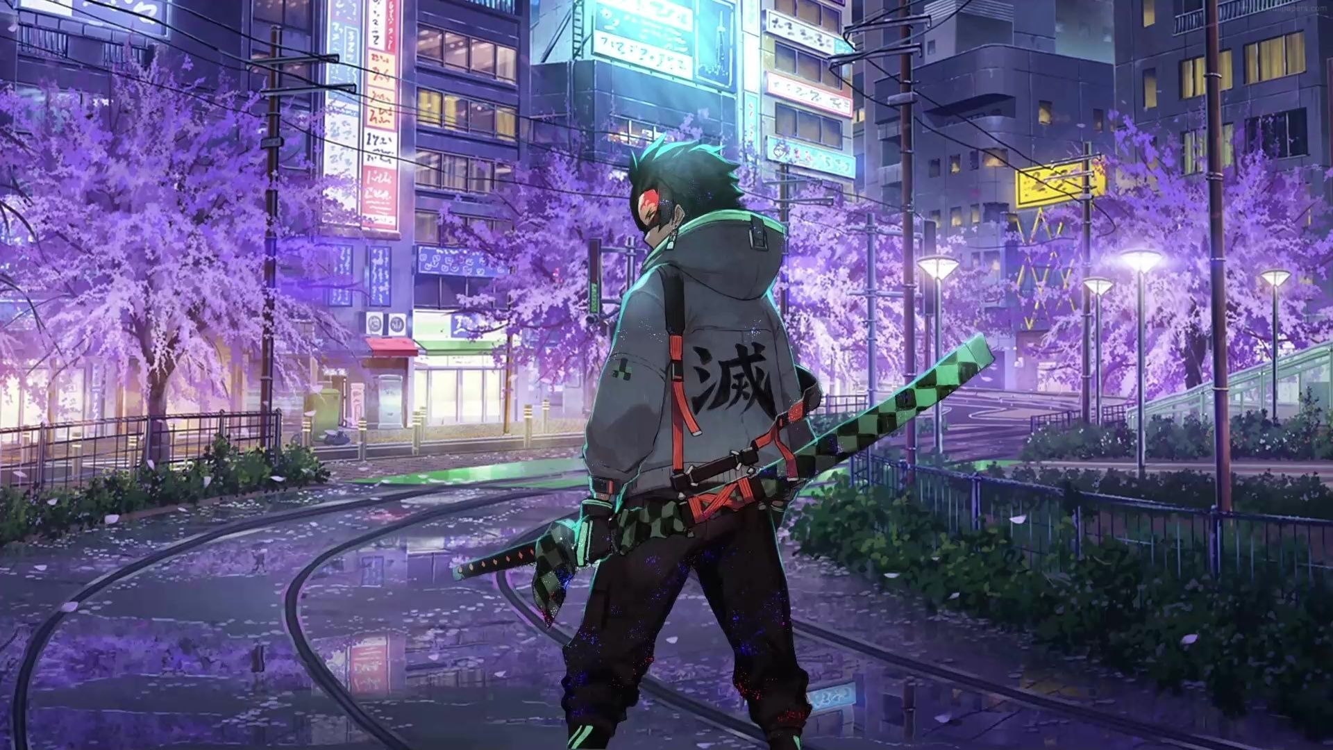 1920x1080 Modern Tanjiro Kimetsu No Yaiba Live Wallpaper