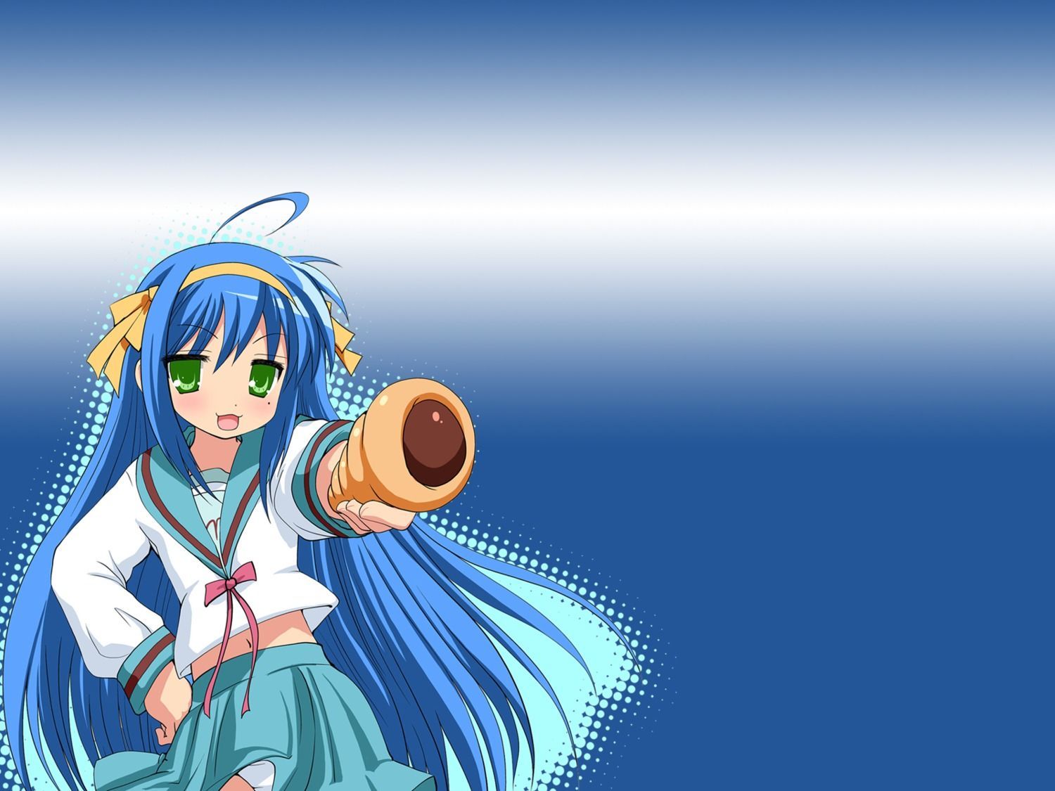 1500x1125 lucky star suzumiya haruhi no yuuutsu izumi konata cosplay pantsu seifuku wallpaper