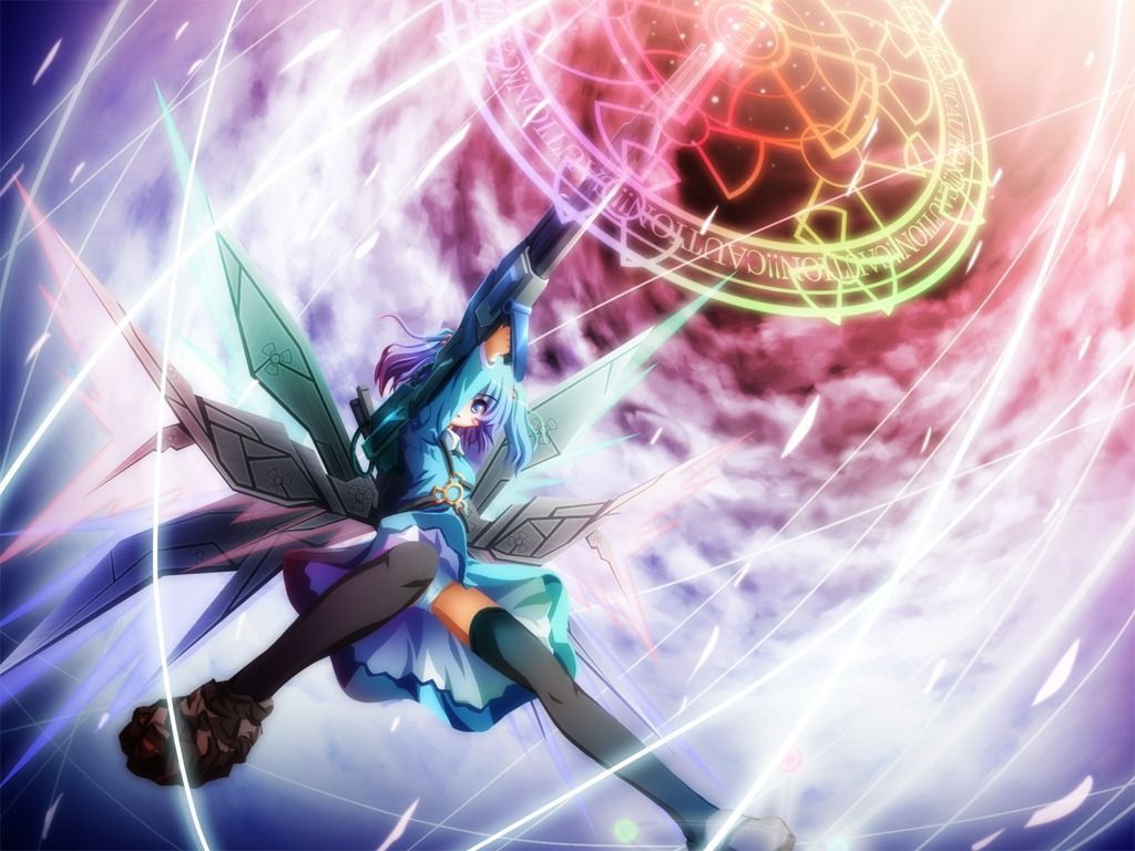 1024x768 akashio touhou kawashiro nitori mecha musume pantsu wallpaper