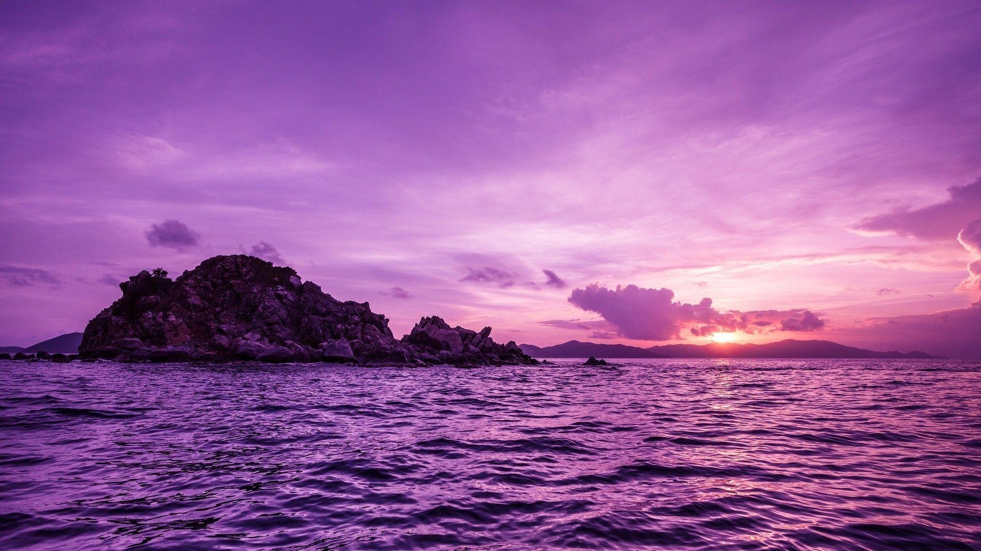 Download Beautiful Scenery Purple Sky Wallpaper  Wallpaperscom