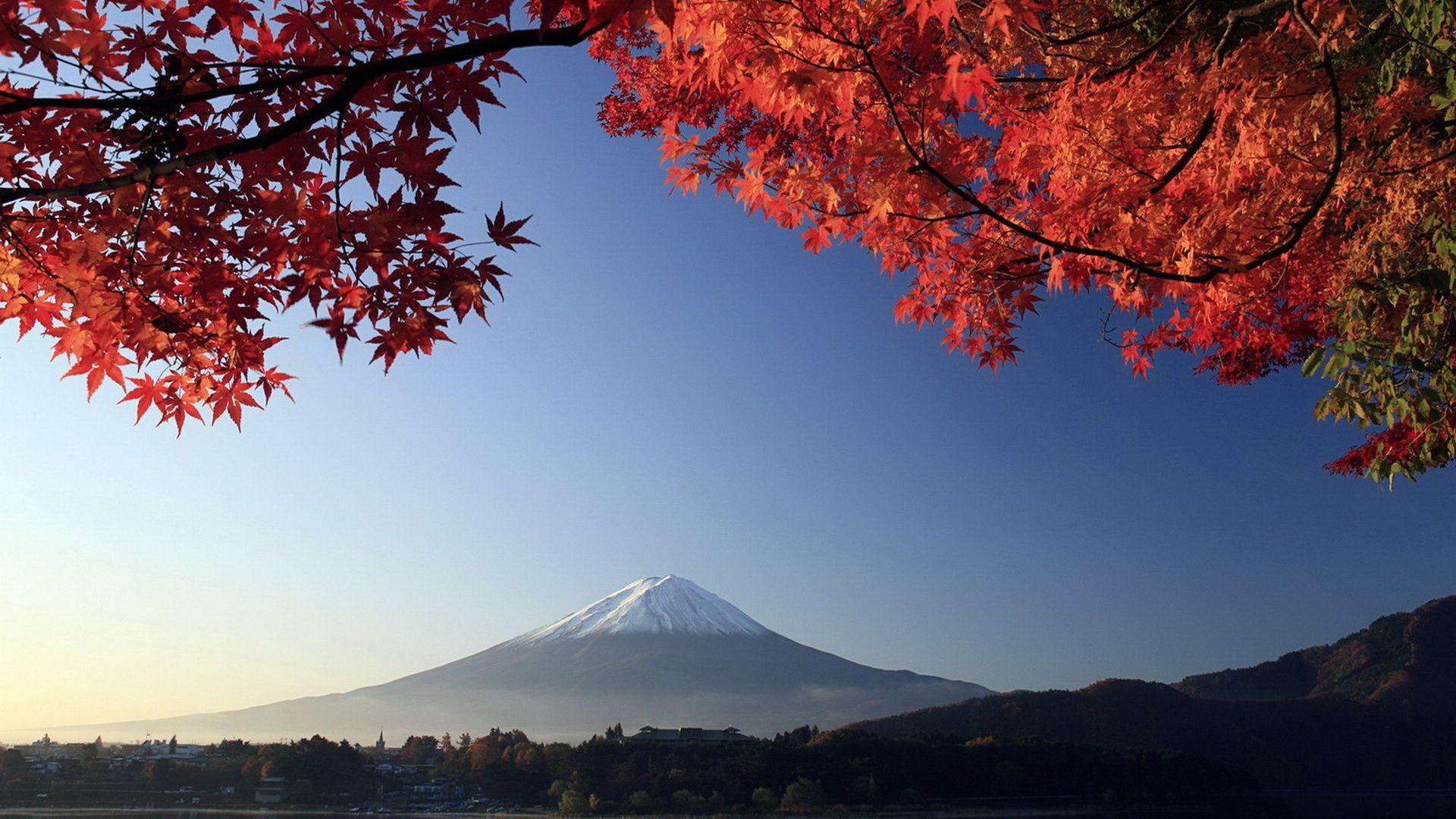 1920x1080 Autumn Fuji Japan Wallpaper Beautiful. HD Nature