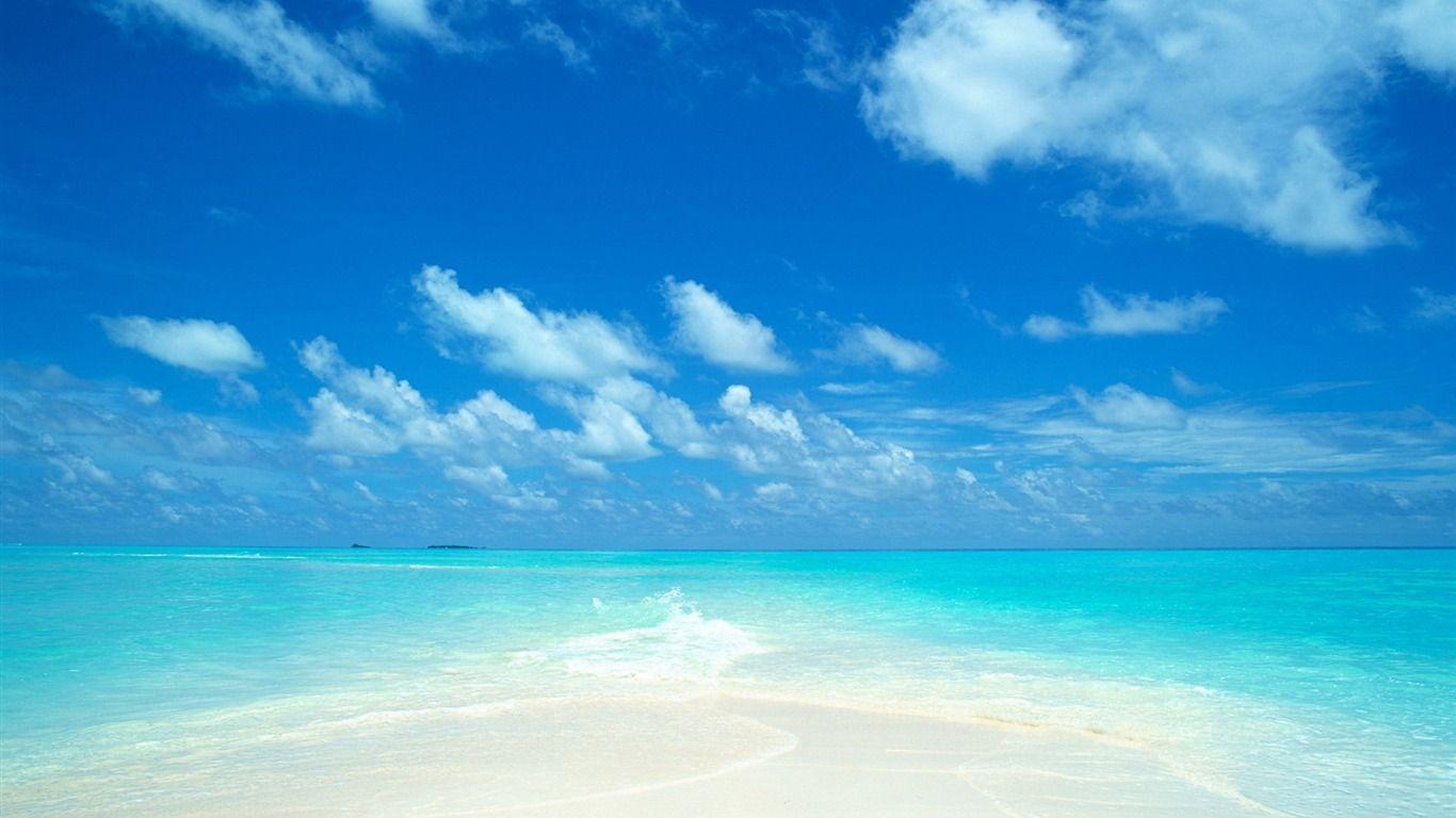 1366x768 Fresh Beach Background Sky Background Beach, HD