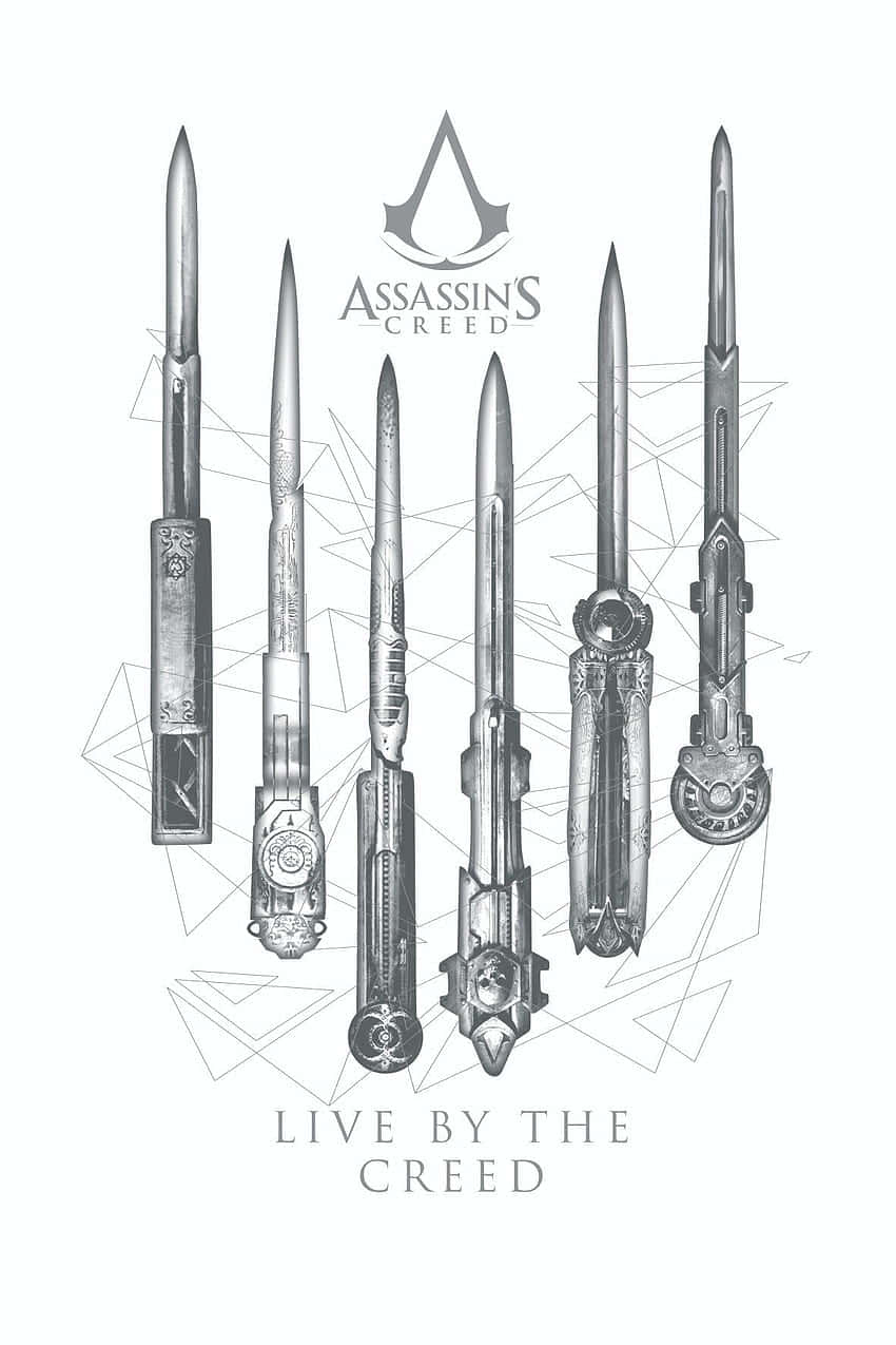 850x1275 Download Assassin's Creed protagonist wielding hidden blades Wallpaper
