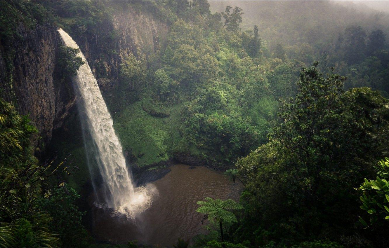 1332x850 Wallpaper wallpaper, New Zealand, nature, beauty, waterfall
