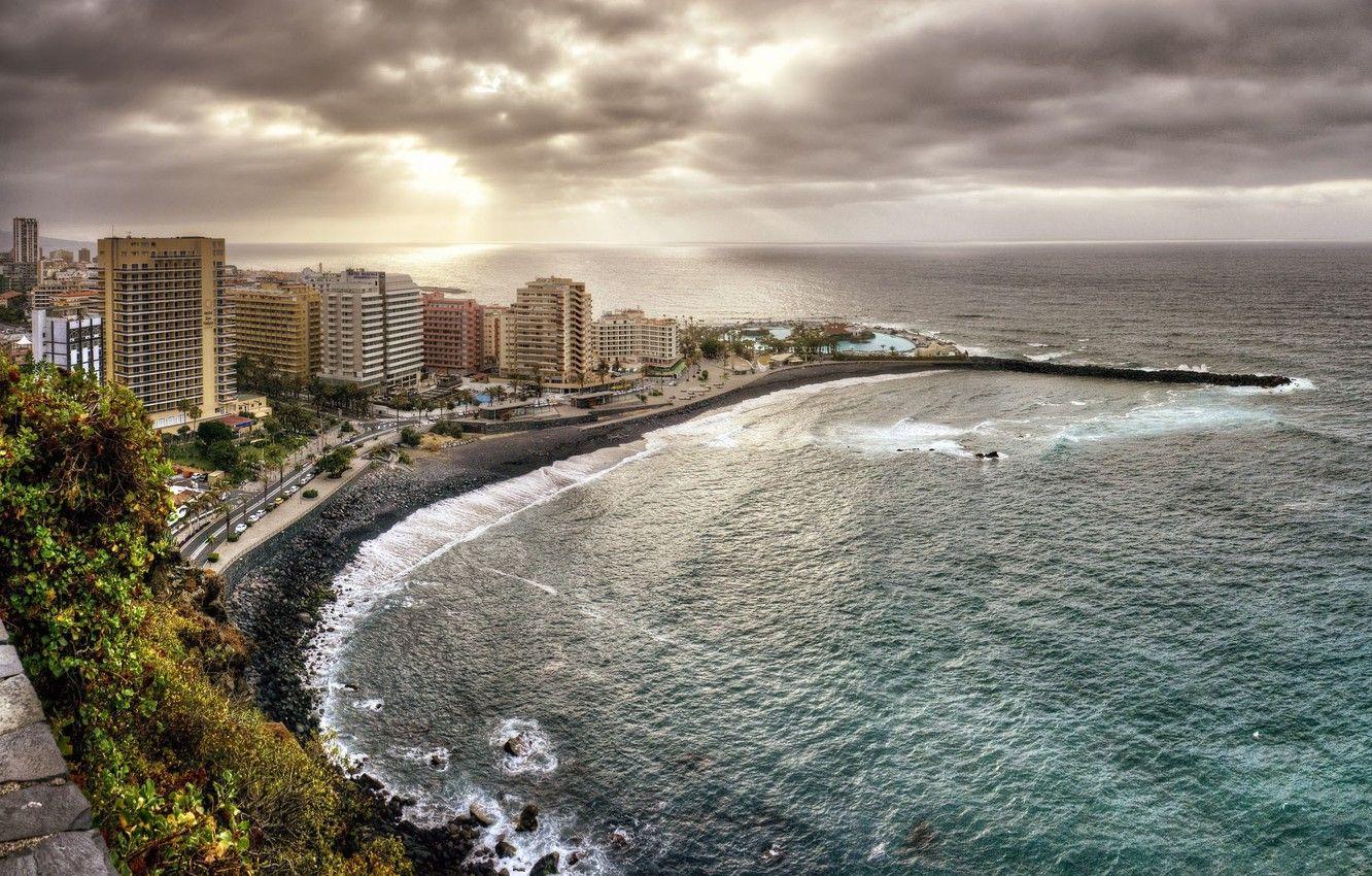 1332x850 Wallpaper coast, Spain, Spain, Canary Islands, The Atlantic
