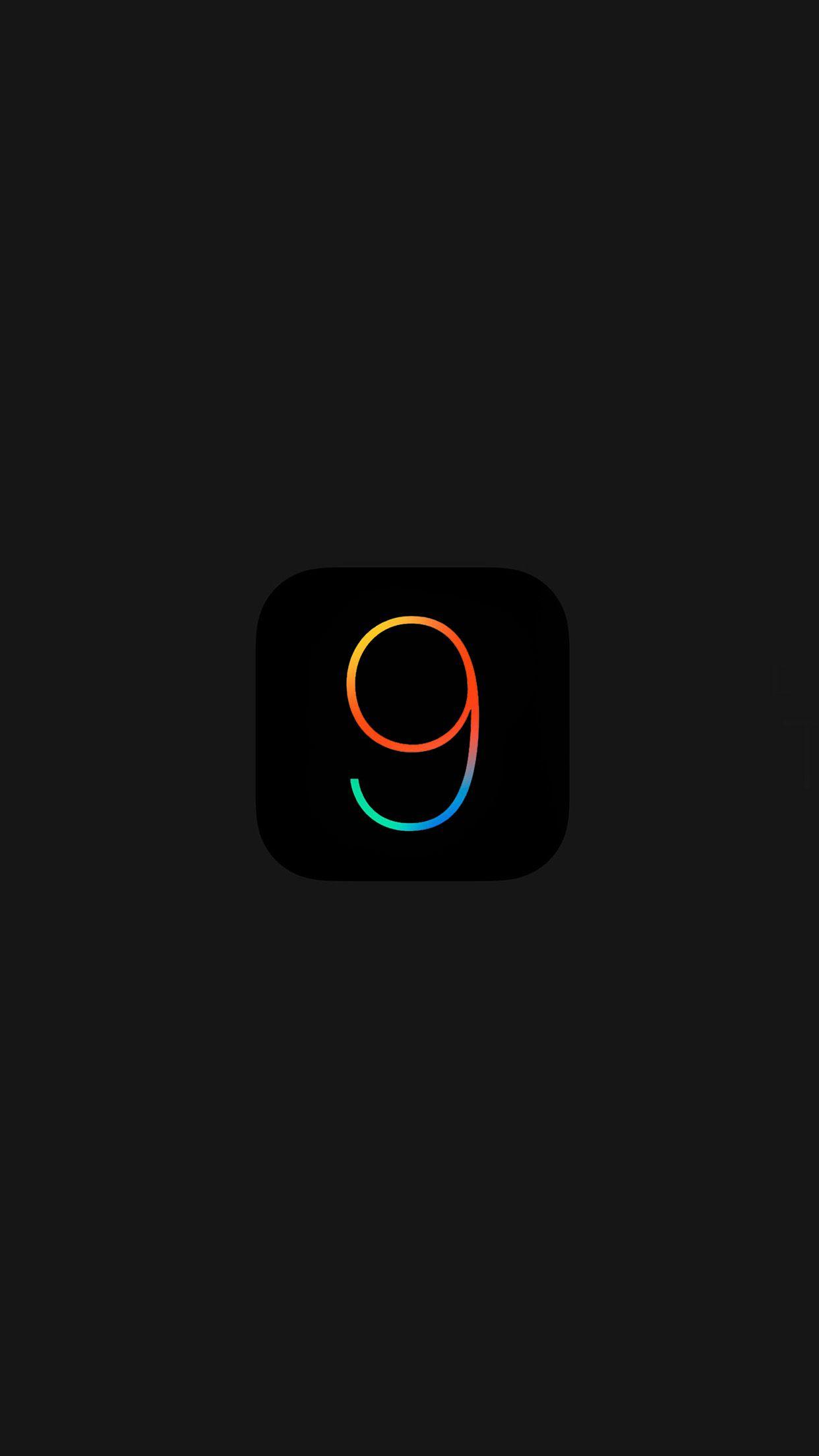 1242x2208 Ios9 Dark Logo Apple New Minimal Black Minimal Android