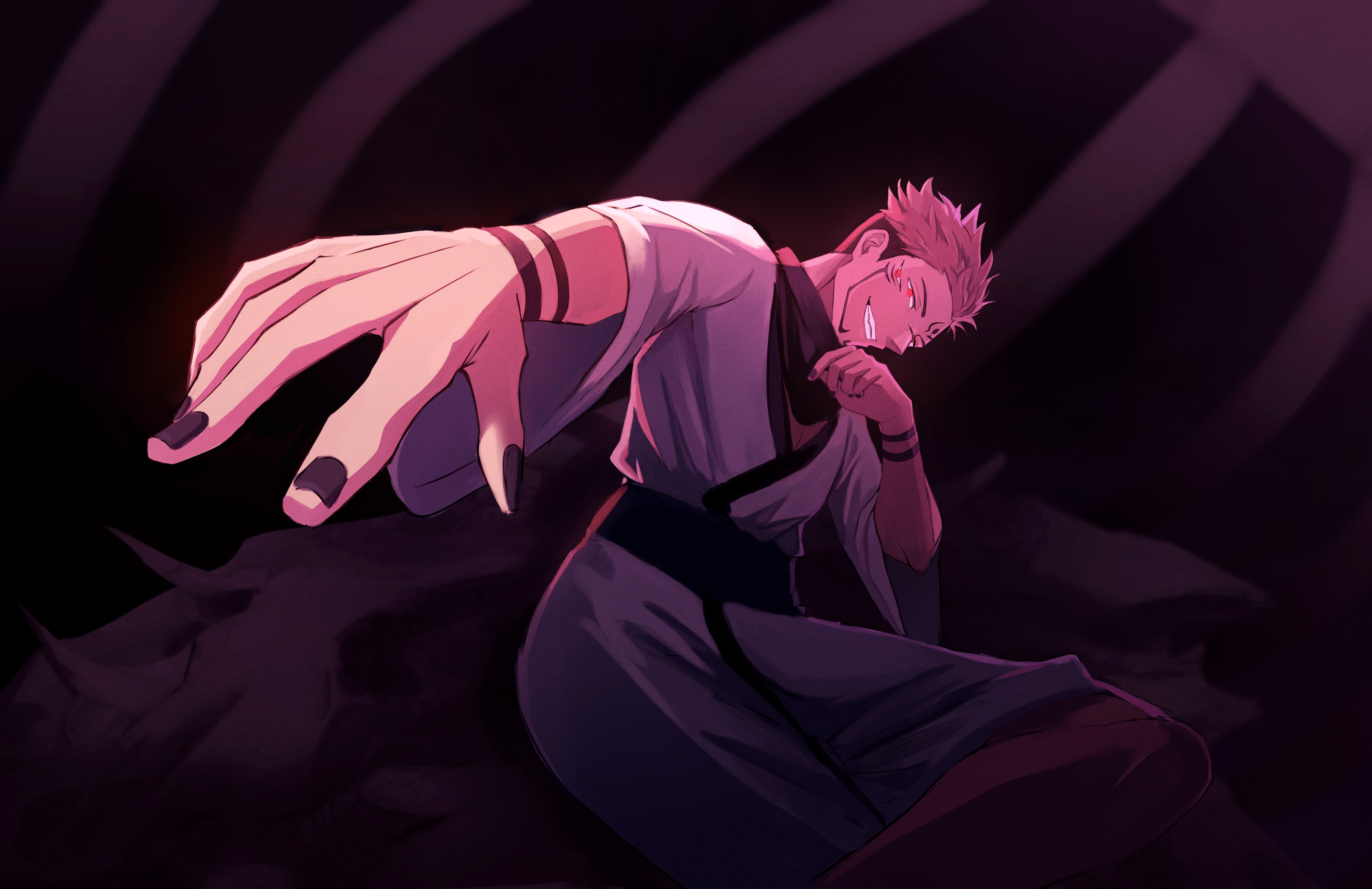 3677x2384 Sukuna (Jujutsu Kaisen) Wallpaper