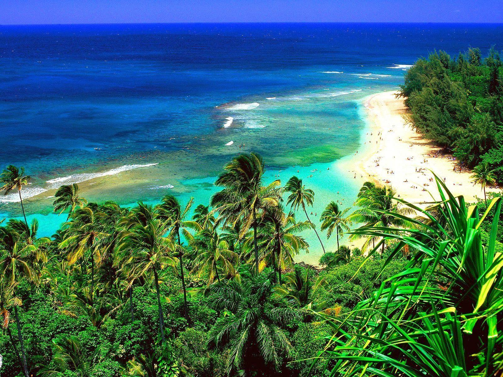 1600x1200 Hawaiian island view wallpaper