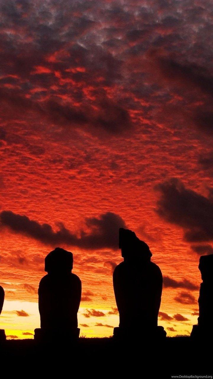 720x1280 Easter Island Sunset Wallpaper Desktop Background