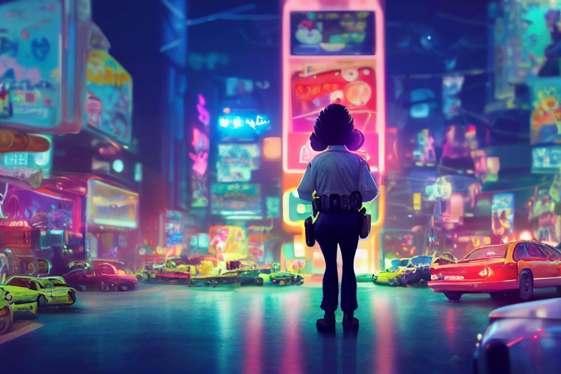 1152x768 Prompthunt: 3 4 Portrait Of A Kawaii Pixar Movie Character, Rim Light, Studio Lighting, 3D Movie Screenshot, An Anthropomorphic Fowl As A Space Police Officer With A Mean Face, Looking Out From His