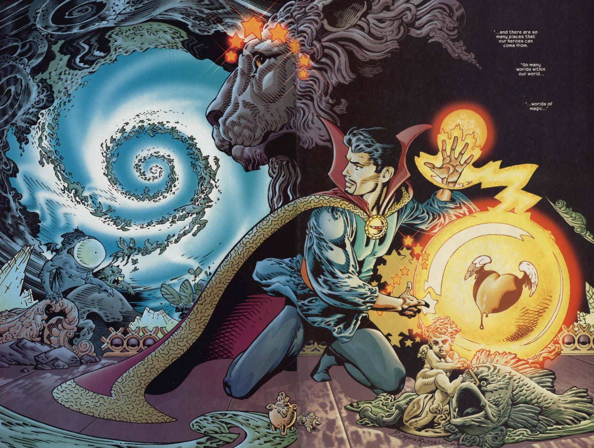 1920x1449 Download Monsters Superhero Doctor Strange Wallpaper