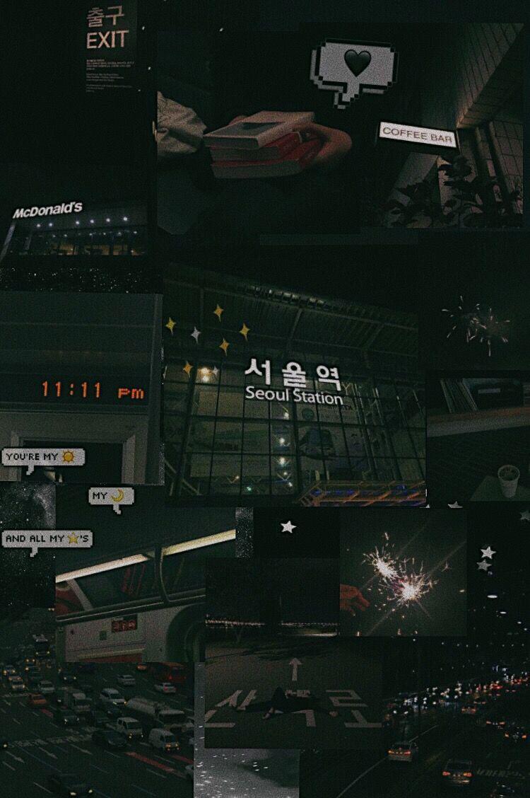 750x1128 Night in Seoul #moodboard #nightinseoul #editbyme #black