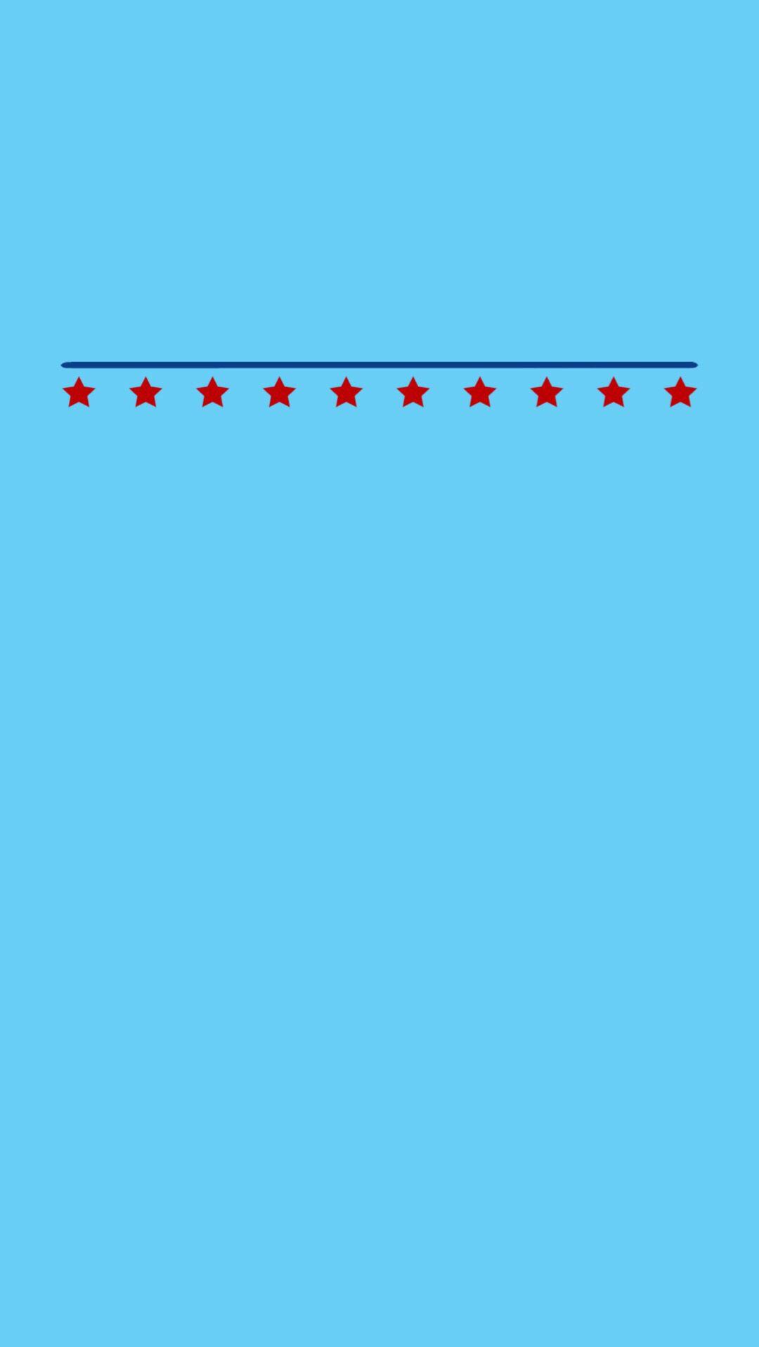 1080x1917 IPhone 6 Plus Lock Screen Wallpaper. Minimal Blue Stripe Red Stars