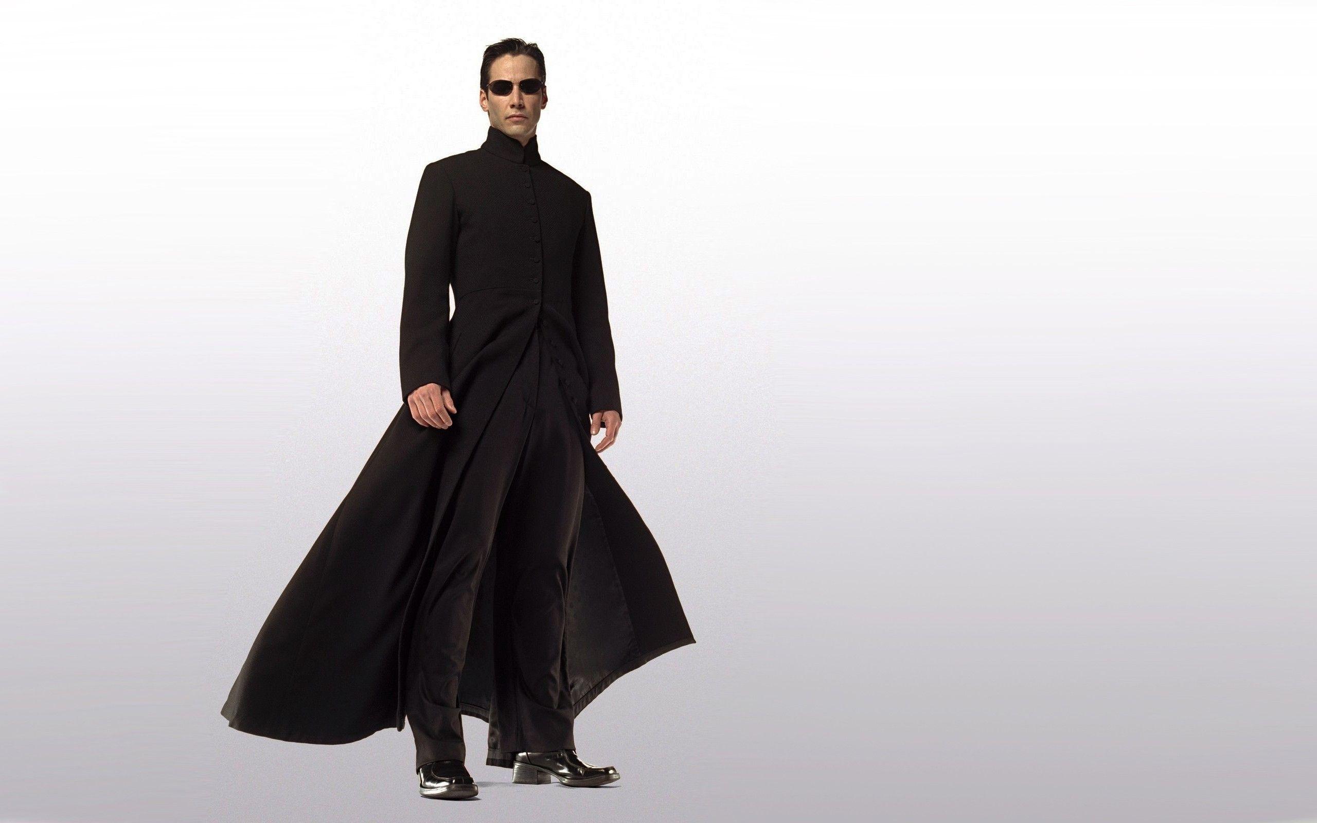 2560x1600 Minimalistic movies suit neo matrix sunglasses keanu reeves