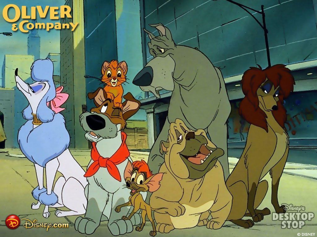 1024x768 Desktop Wallpaper Disney Oliver & Company Cartoons