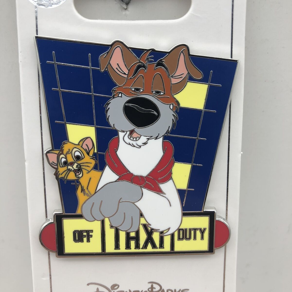 1200x1200 Disney Parks Pin Oliver & Company Dodger Off Duty Taxi Trading pin