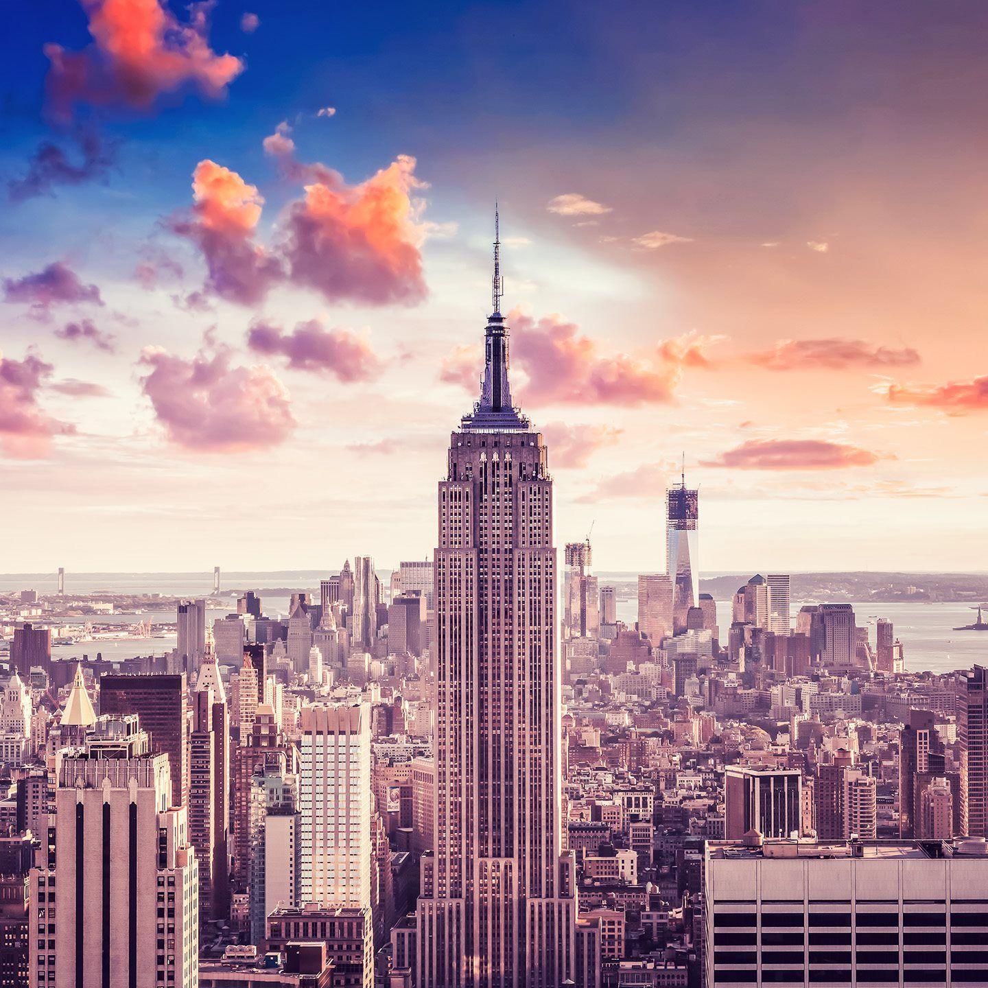 HD wallpaper united states new york empire state building sunset sky   Wallpaper Flare