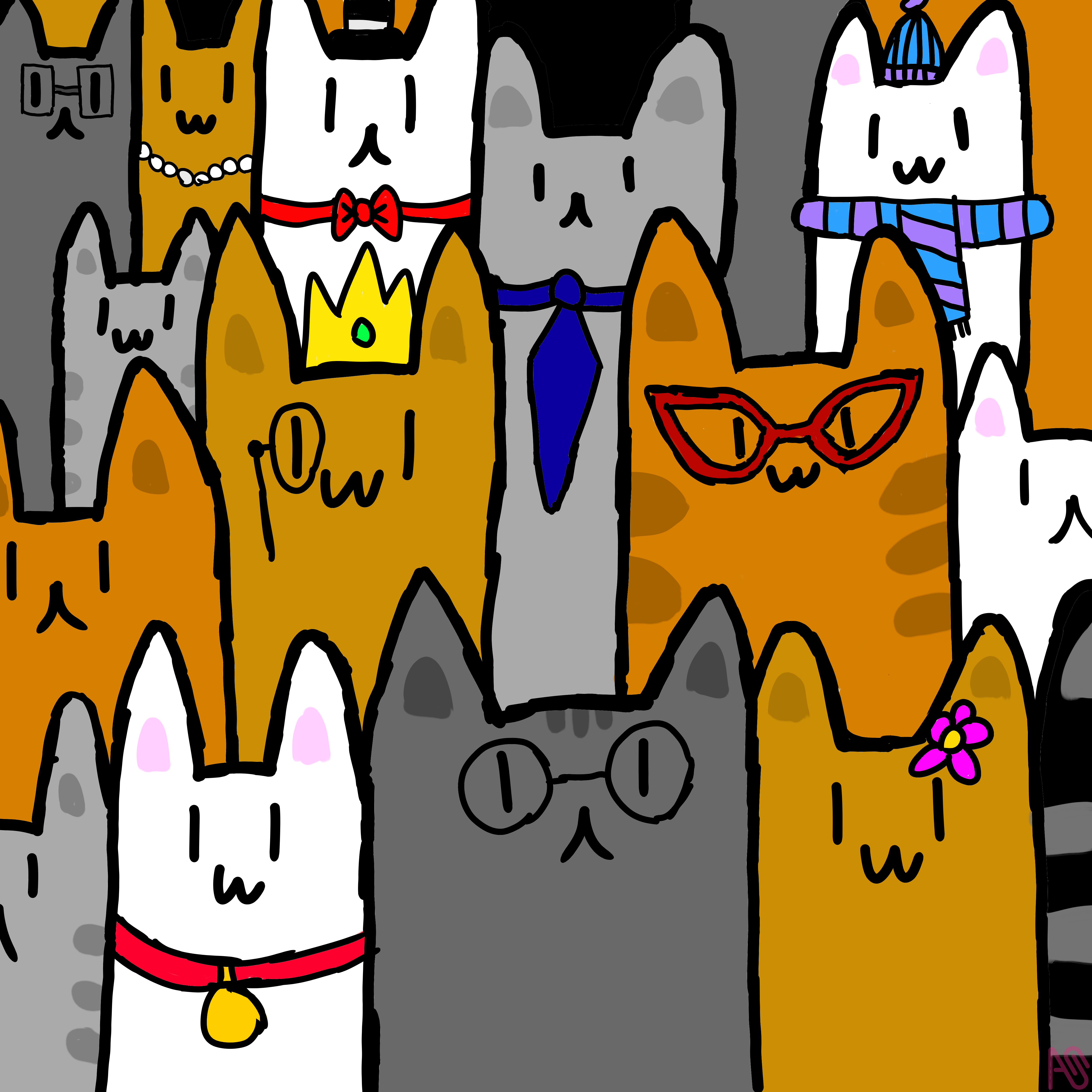 5000x5000 cute kitty wallpaper boba ART street