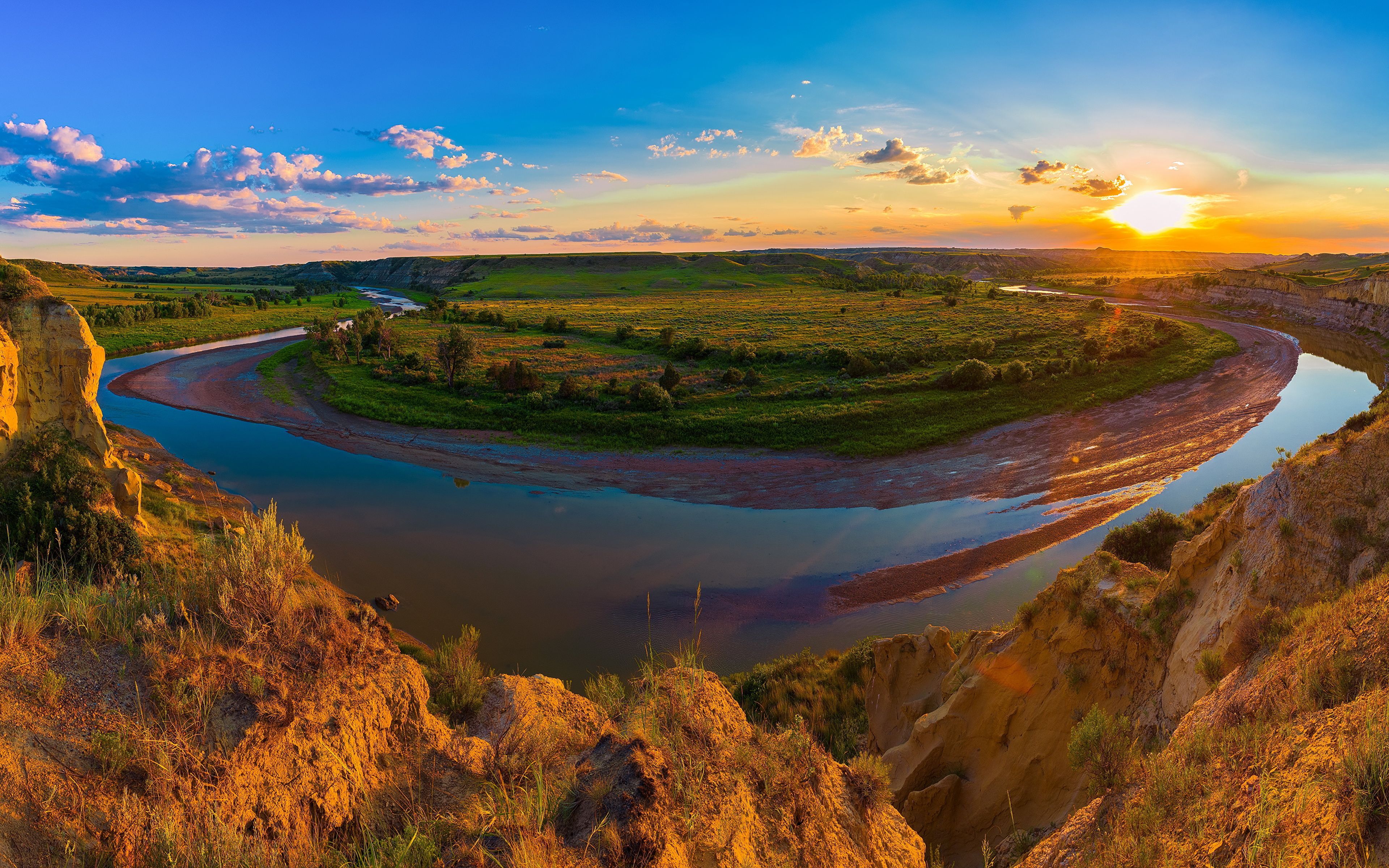 3840x2400 Picture USA Theodore Roosevelt National Park Medora Nature 3840x2400