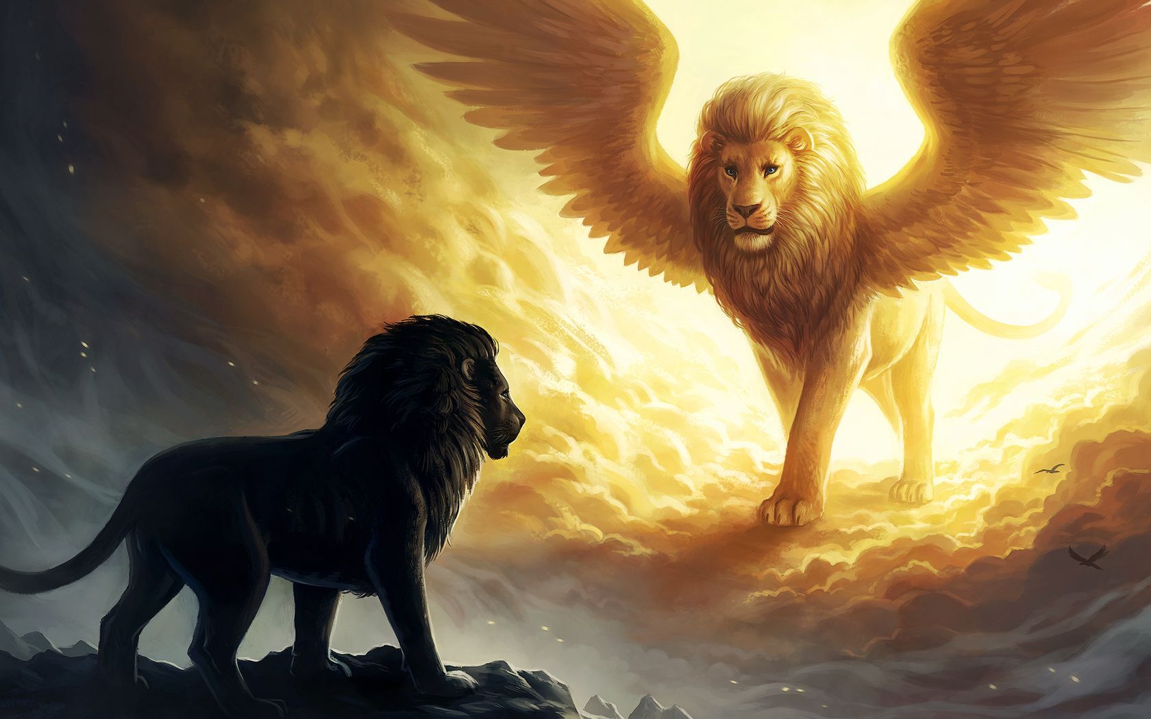 1680x1050 Lion King Spiritual Dark Fantasy Wallpaper, 1680x1050 Resolution HD 4k Wallpaper, Image, Background, Photos and Picture