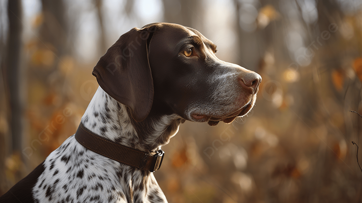 1200x673 German Pointer Dog Portrait Background