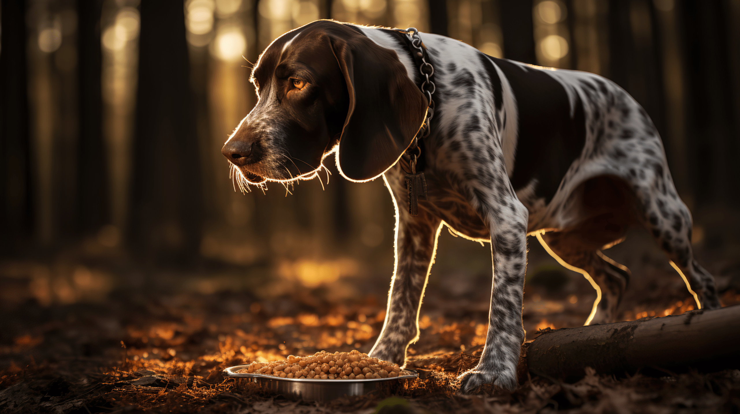 2563x1436 German Shorthaired Pointer Dog Eating
