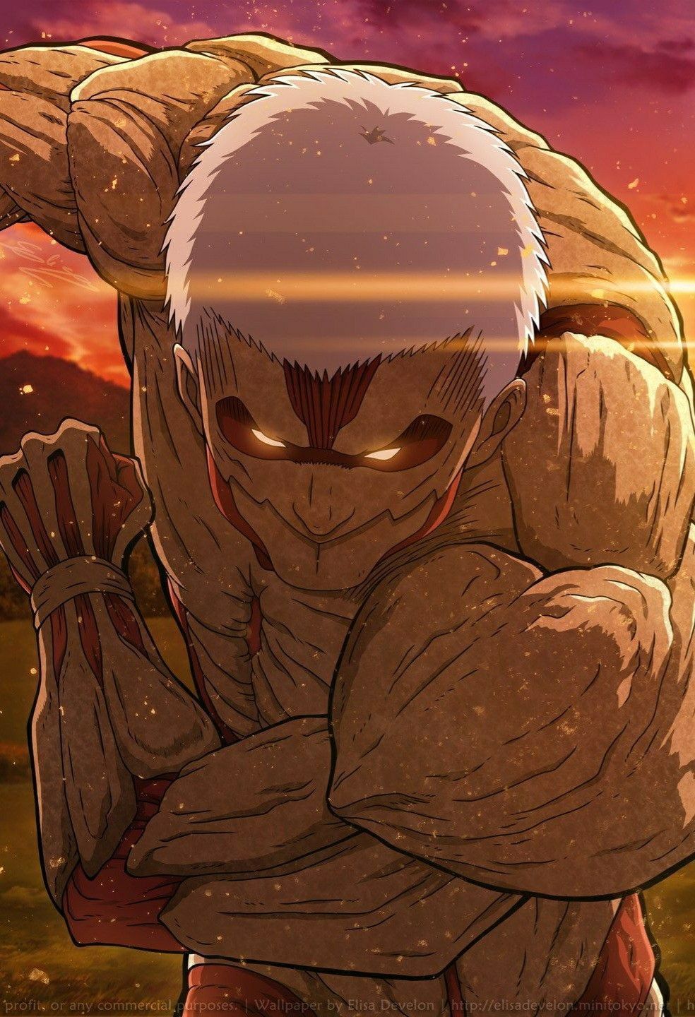 984x1440 titan, Anime background, Anime wallpaper