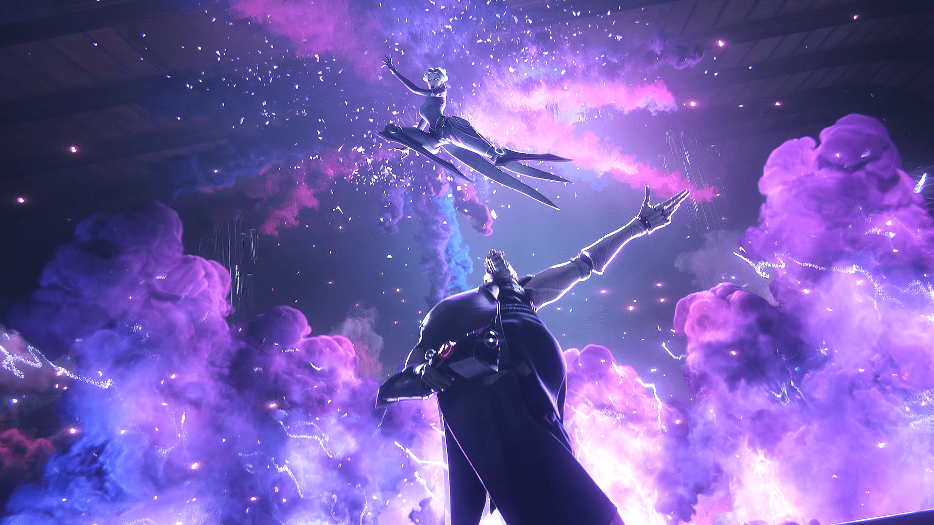 1920x1080 League of Legends Awaken Wallpaper Camille and Jhin
