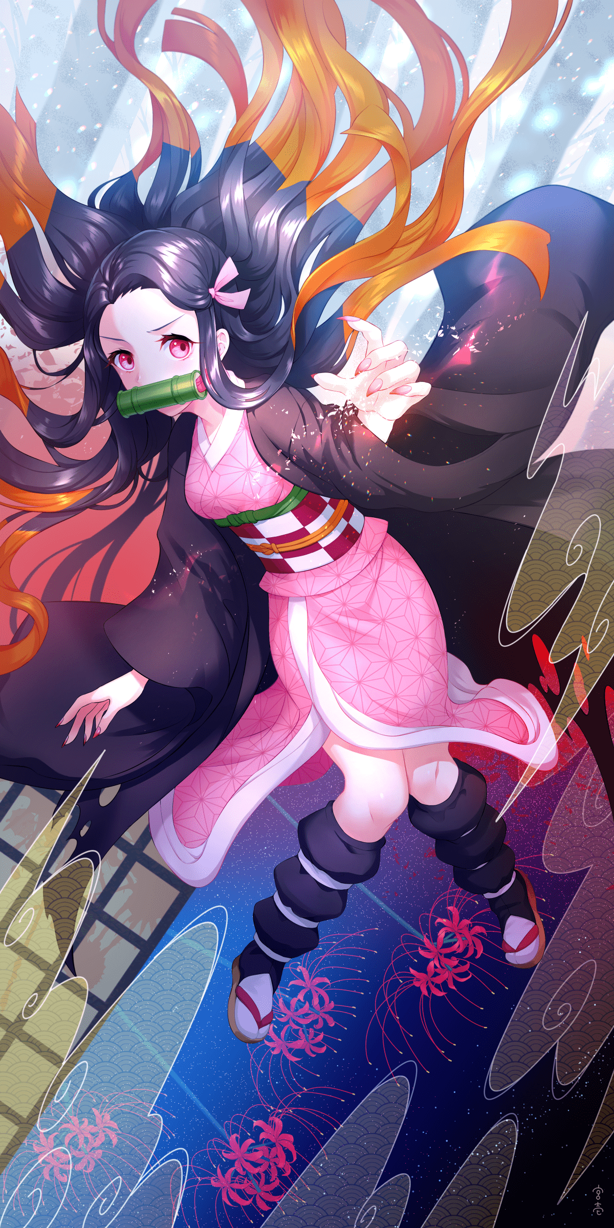1200x2400 Kamado Nezuko, Wallpaper