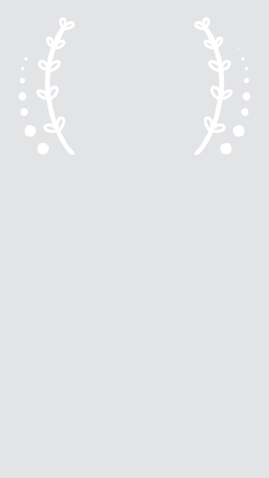 1080x1917 iPhone 6 Plus lock screen wallpaper. Minimal gray with white floral