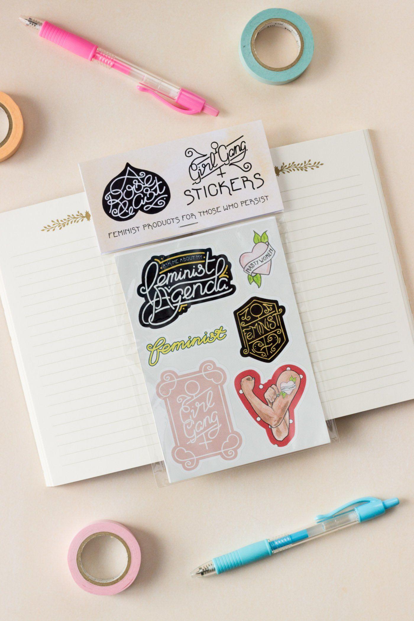 1400x2100 Girl Gang / Feminist Sticker Packs & Empowered Women Freebie