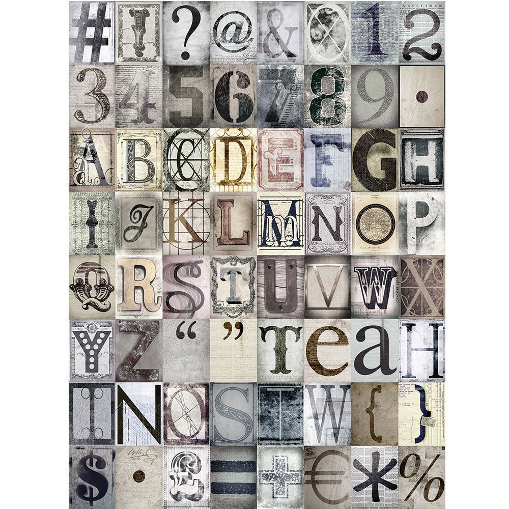 1000x1000 Wall Creative Collage Typo 1 64 piece