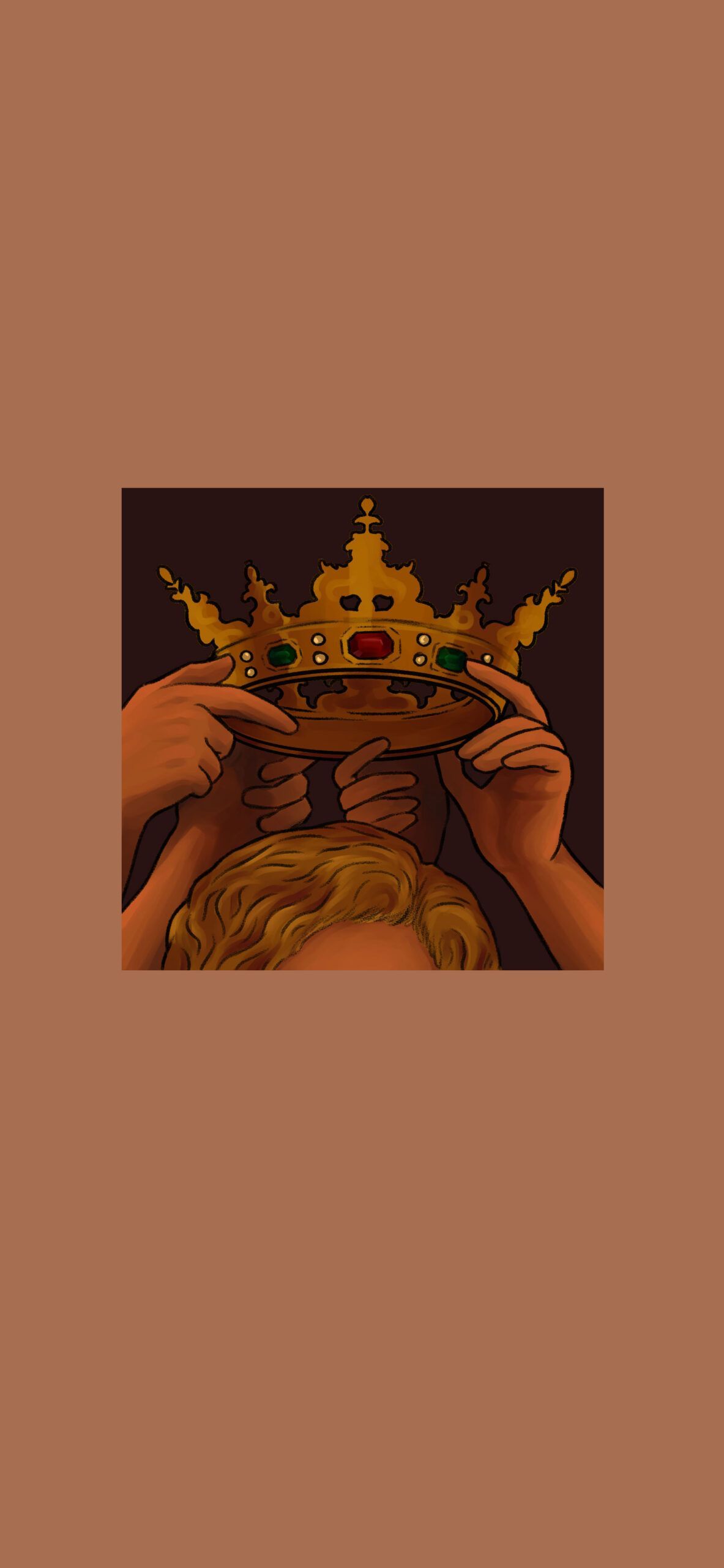 1183x2560 Coronation Aesthetic Brown Wallpaper