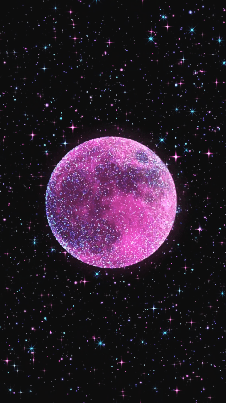 720x1280 Mặt trăng hồng.  Hình nền.  Hình nền trái tim, Hình nền Galaxy
