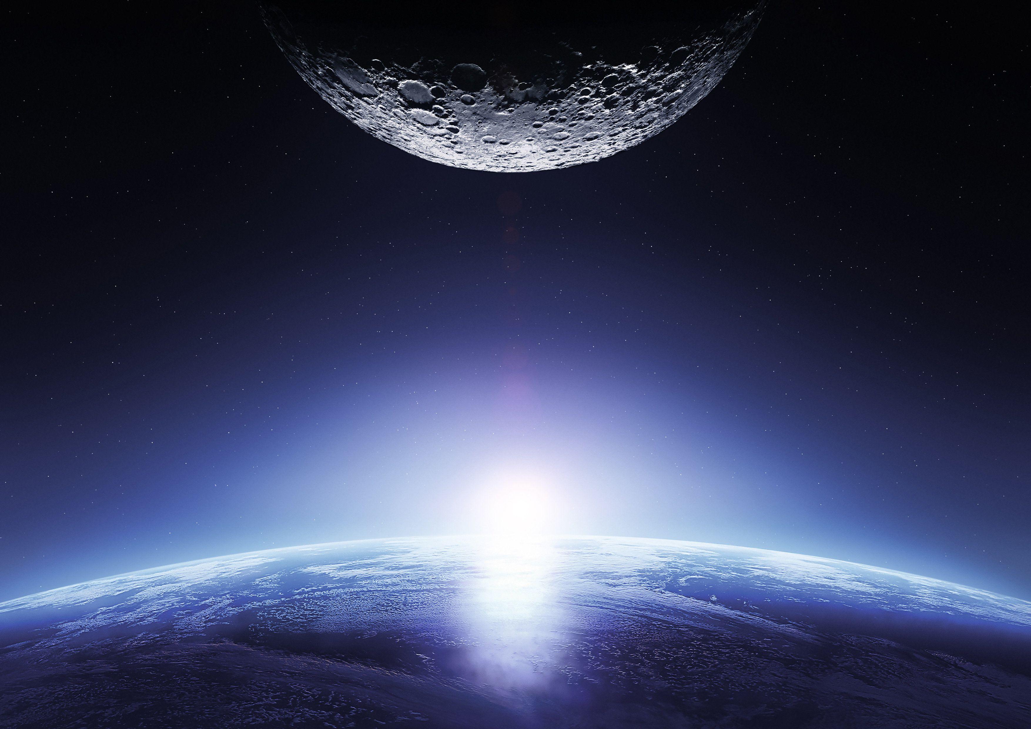 3508x2480 Wallpaper Mission to the Moon, Earth, HD, 4K, Space