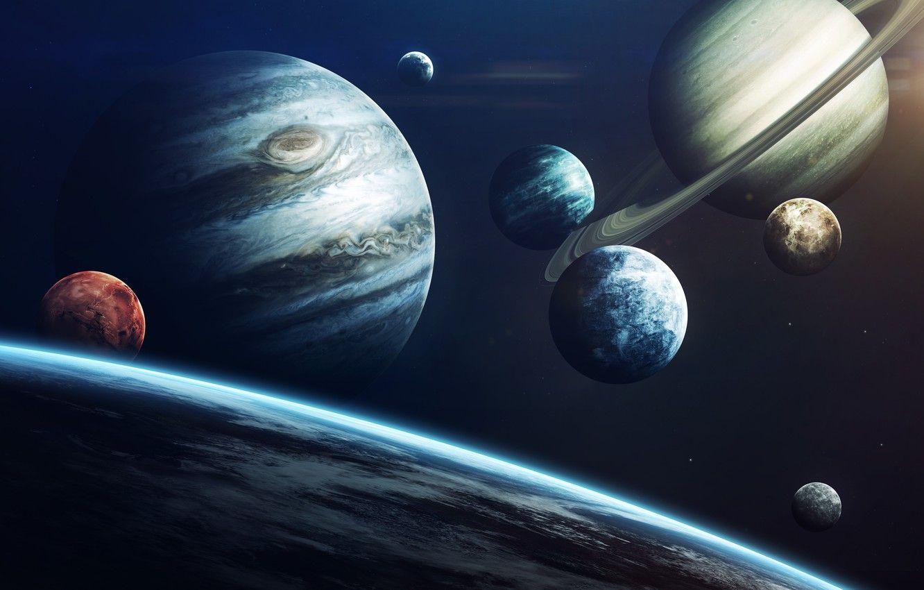 1332x850 Wallpaper Saturn, The moon, Space, Earth, Planet, Moon, Mars, Jupiter, Neptune, Mercury, Venus, Planets, Saturn, Space, Earth, Uranium image for desktop, section космос