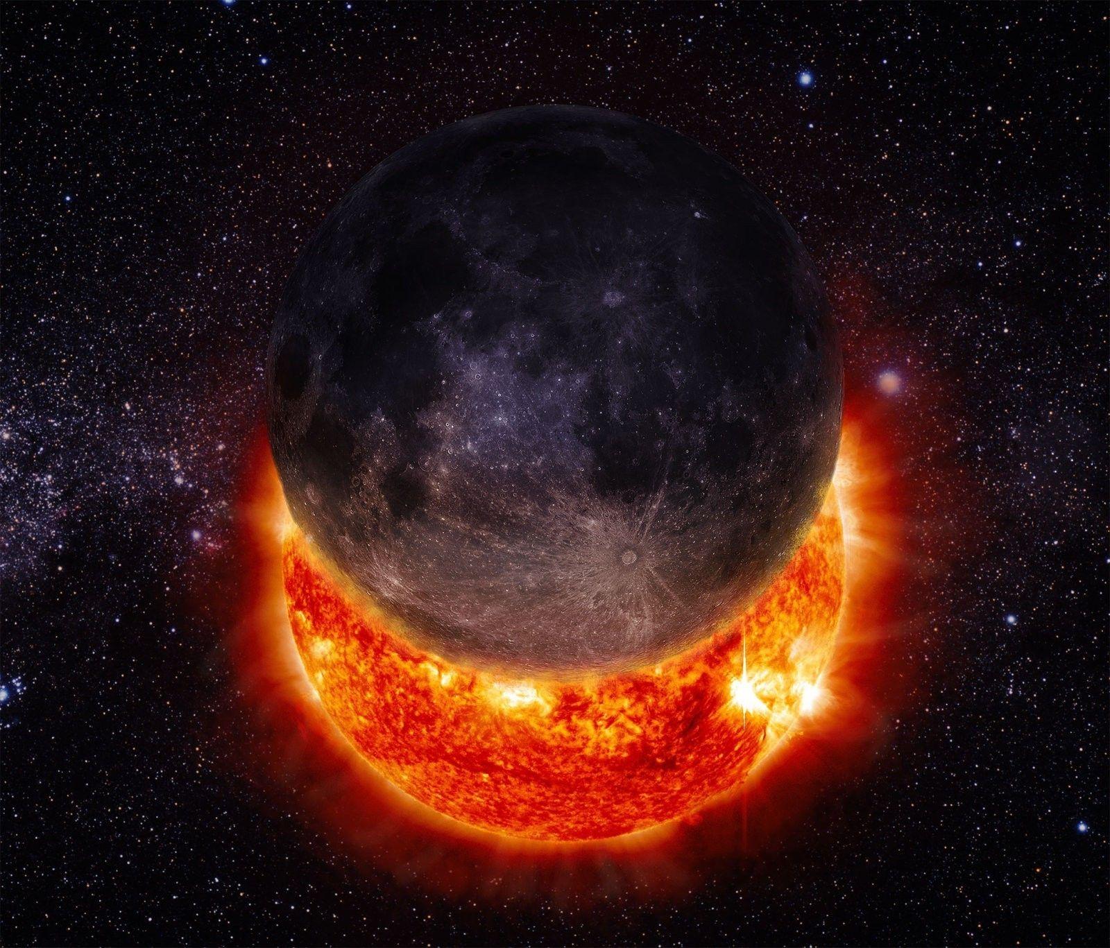 1600x1367 space universe sun moon solar eclipse stars wallpaper