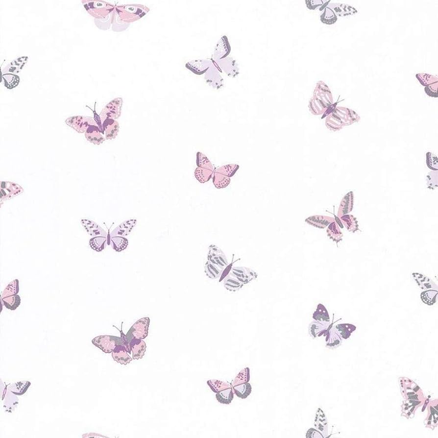 894x894 Butterflies Purple Casadeco Wallpaper