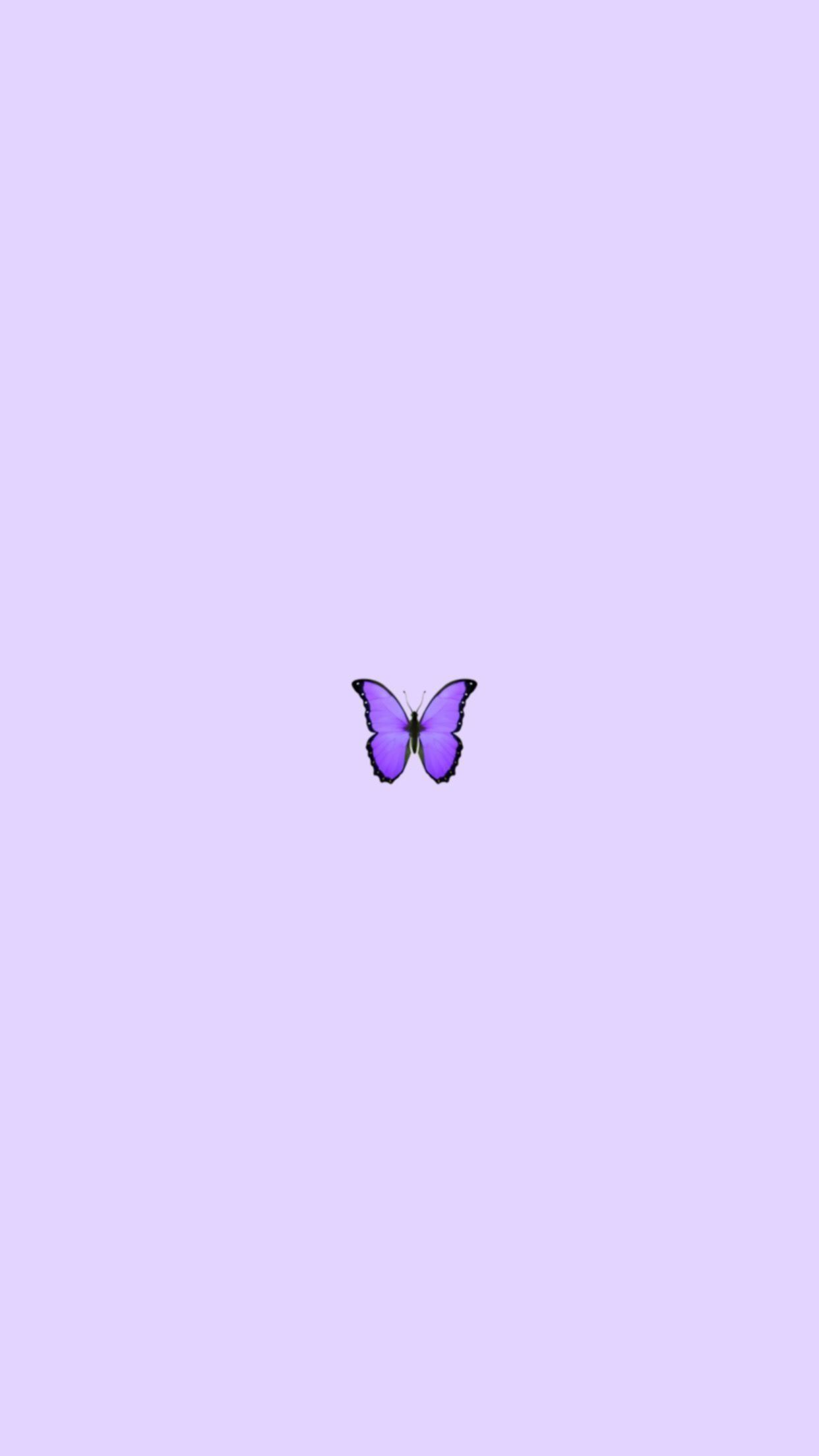 1242x2208 Purple butterfly Wallpaper Download